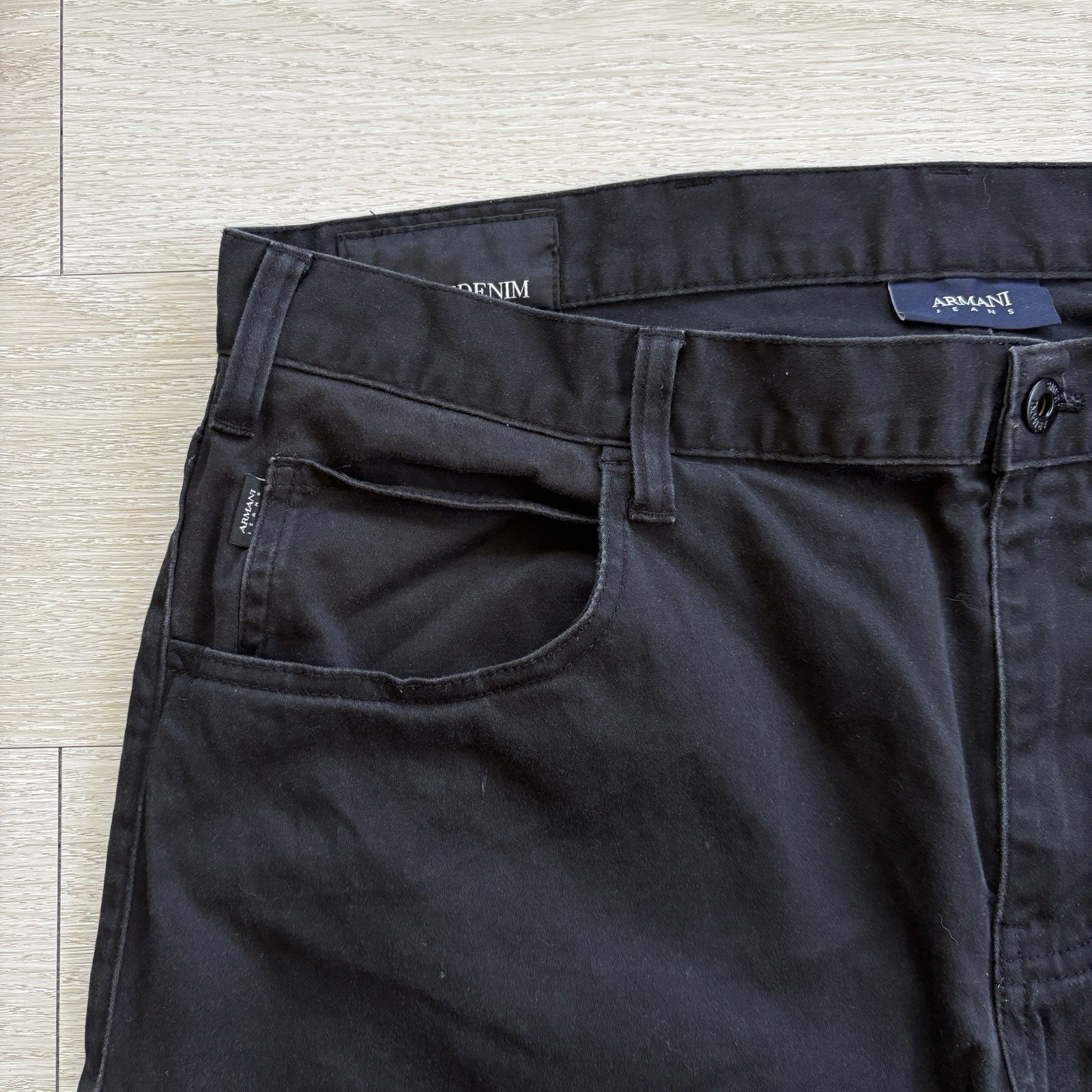 Emporio Armani Jeans Trousers J45 Regular Fit Stretch Denim Grey Size W36 L32