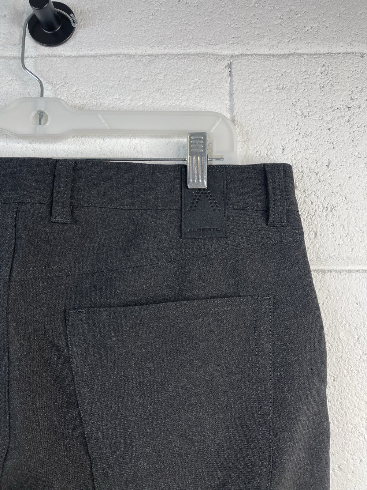 Alberto Regular Fit Ceramica Pants Mens 34×29 Stone Grey Trousers EUC