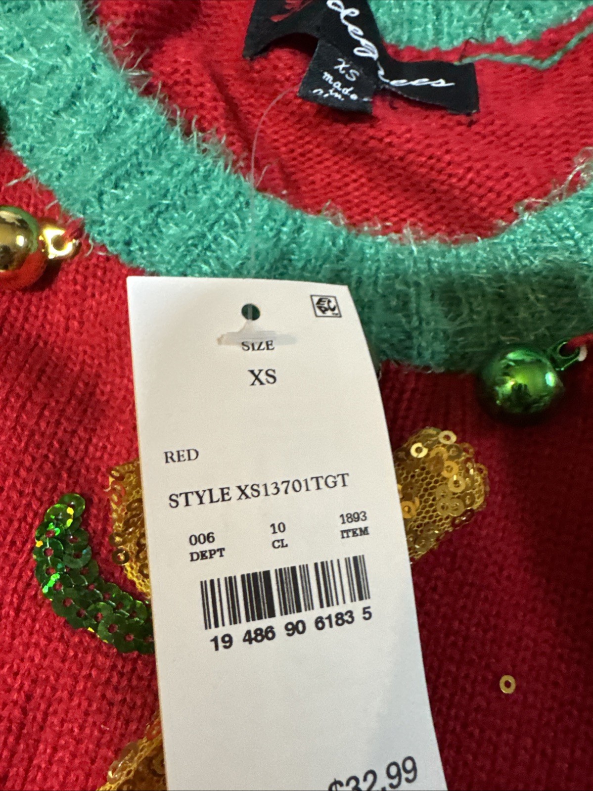 33 Degrees Womens Multicolor Sweater dress Size XS Christmas Holiday giraffes