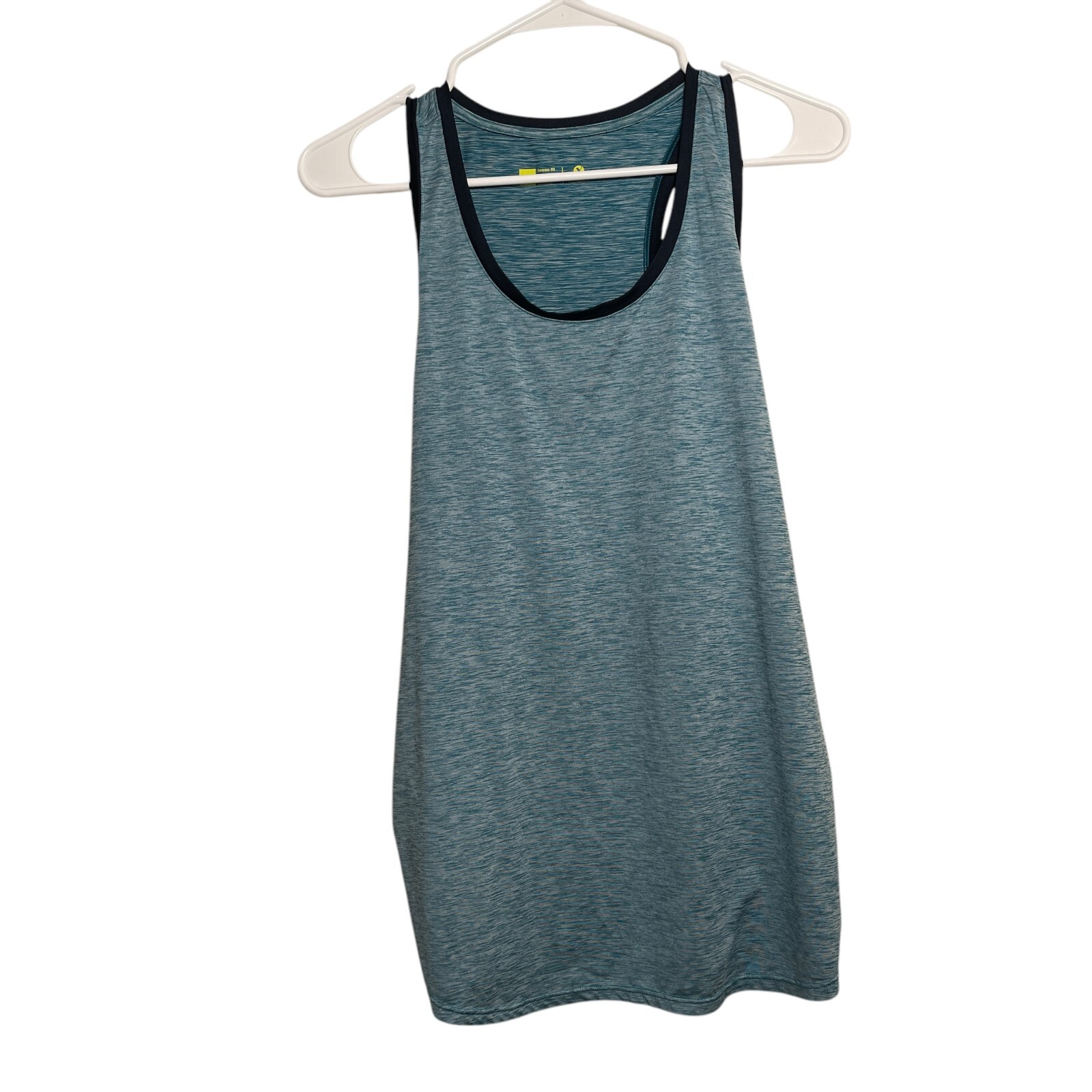 Xersion Tank Top Women’s Large Blue Ruched Sleeveless Athletic Active Casual
