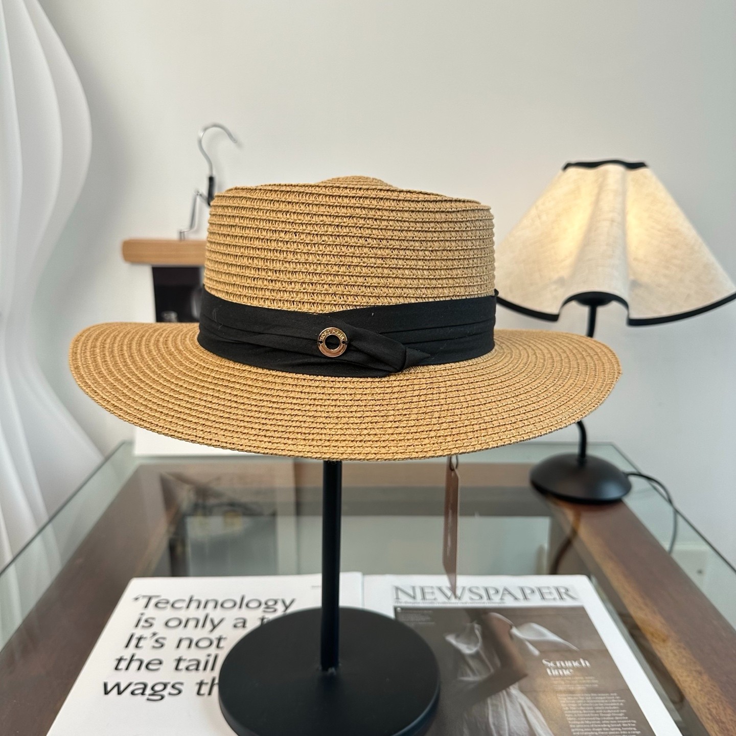 Loro Piana Summer Resort Flat-Top Woven Straw Hat