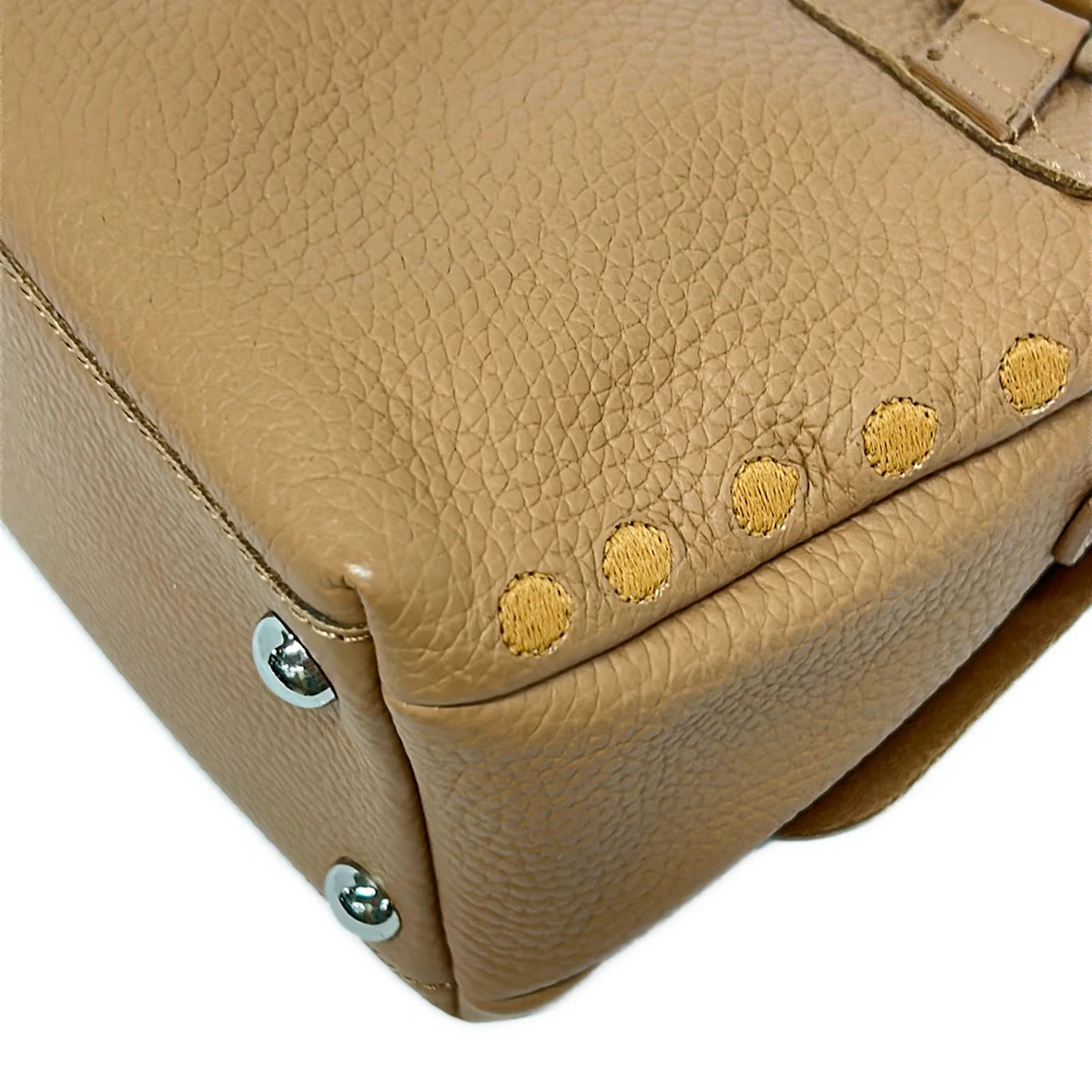 ZANELLATO Postina Baby Brown Leather Handbag