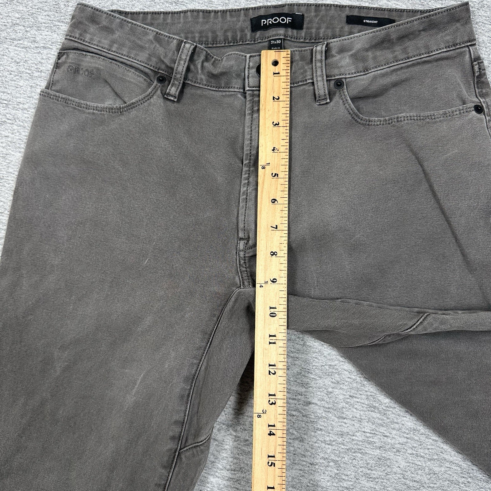 Proof Pants Mens 31×29 Gray Rover Canvas Straight Travel Workwear Huckberry