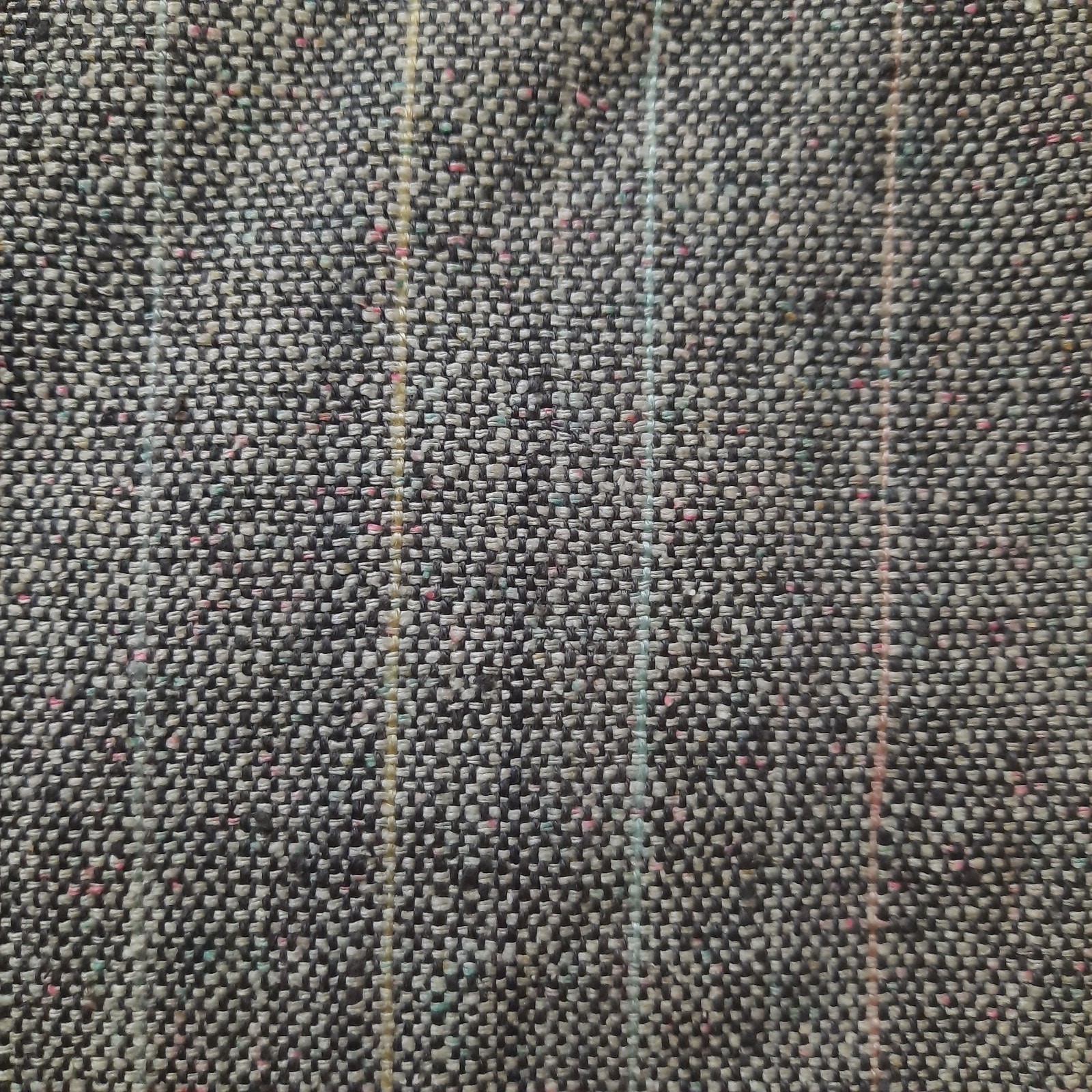 Mens 44L Blazer Silk Gray Striped 2 Button 2XL 48″ Sport Coat Suit Jacket USA