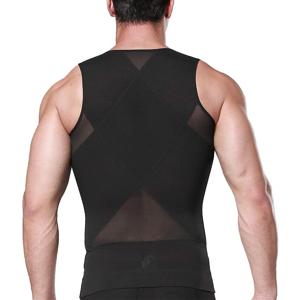 Mens Compression Shirts Vest Slimming Body Shaper Tummy Control Fitness Tank Top