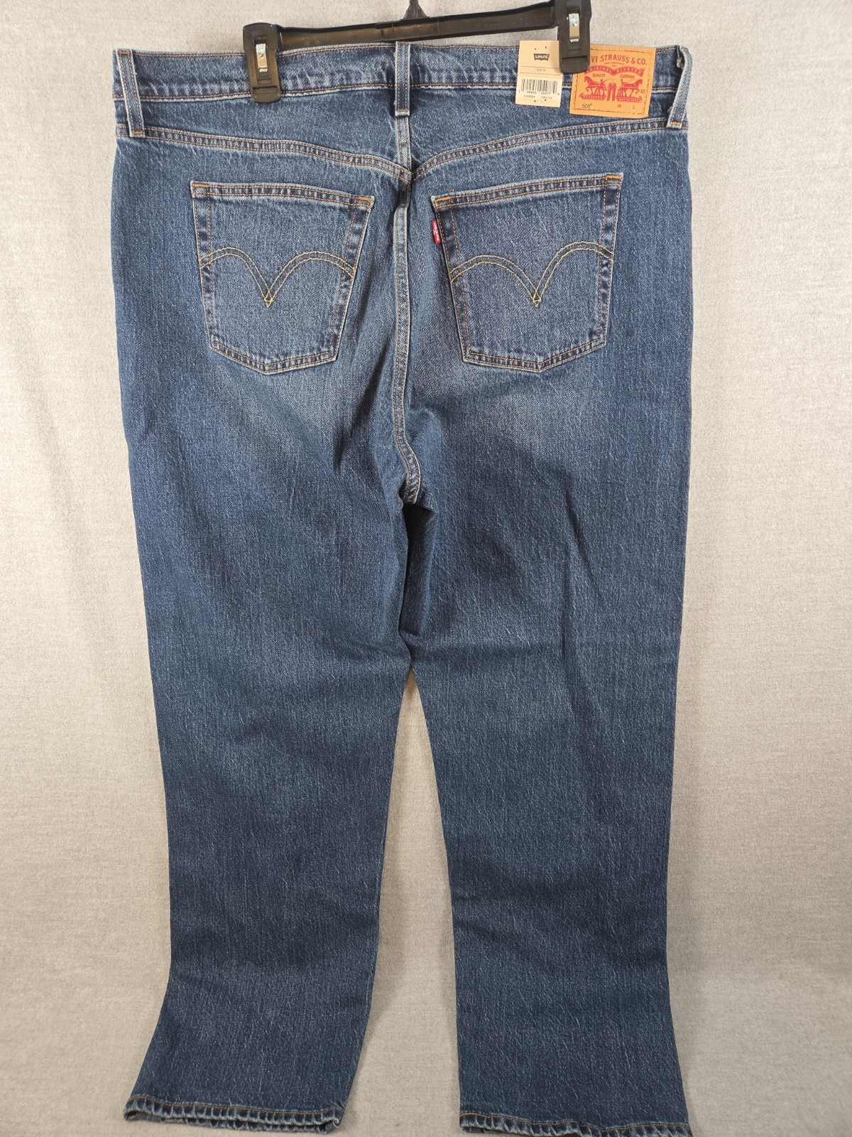 Levis Original 501 Womens Jeans 18W High Rise Button Fly Fitted Straight Leg NEW