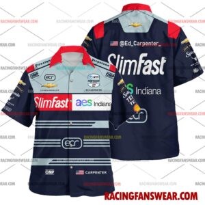 Ed Carpenter IndyCar Racing 2026 Uniform Apparel Hawaiian Polo Shirts
