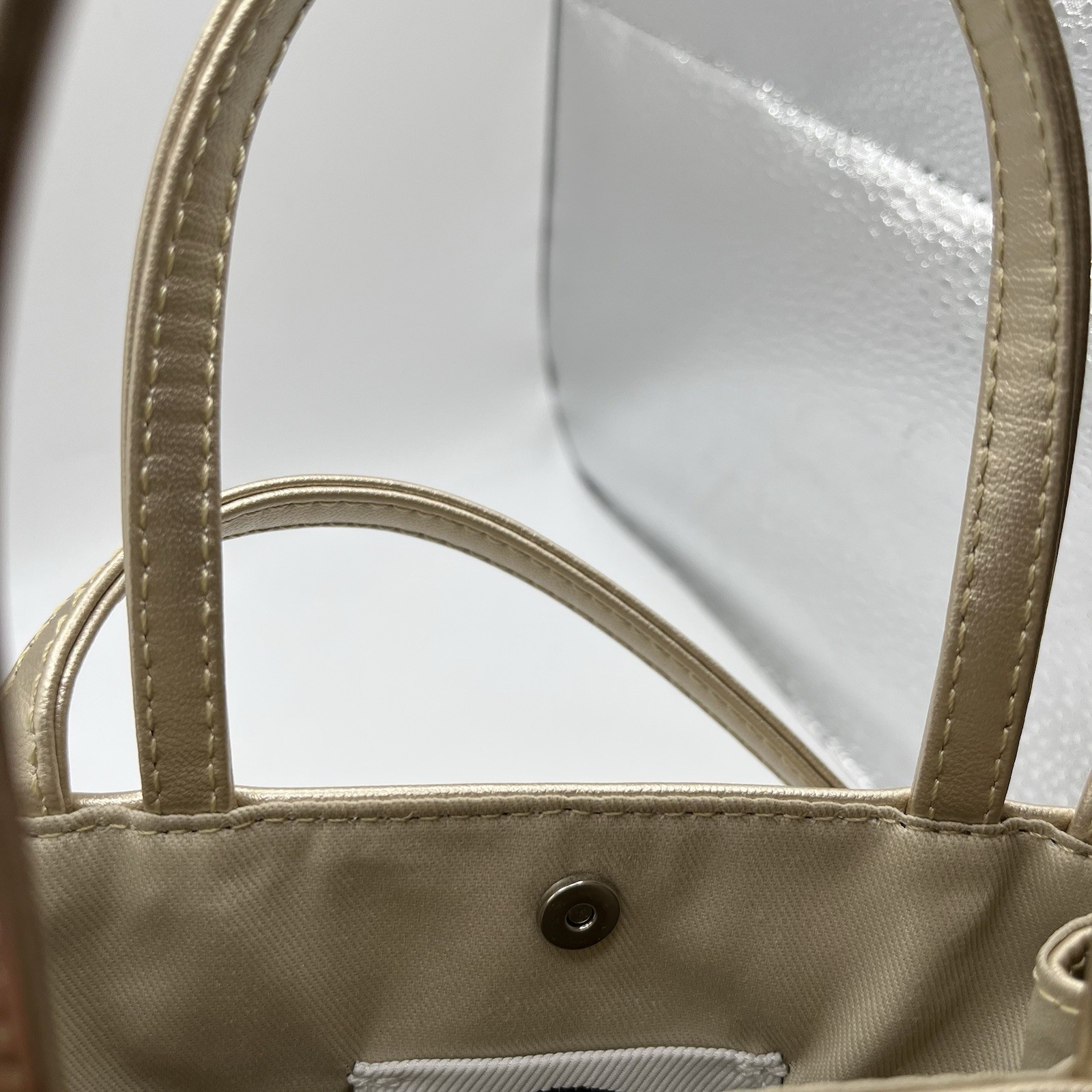 Telfar Small Shopping Bag Gold Vegan Leather Unisex Designer Tote EUC