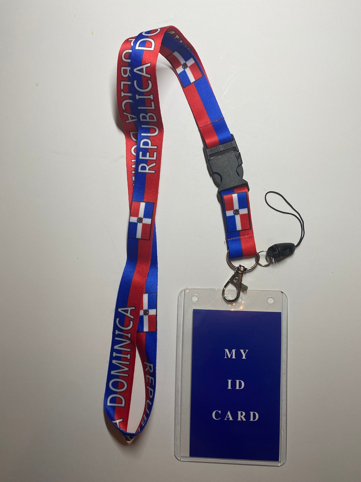 Dominican Republic Landyard with ID Holder FREE SHIPPING