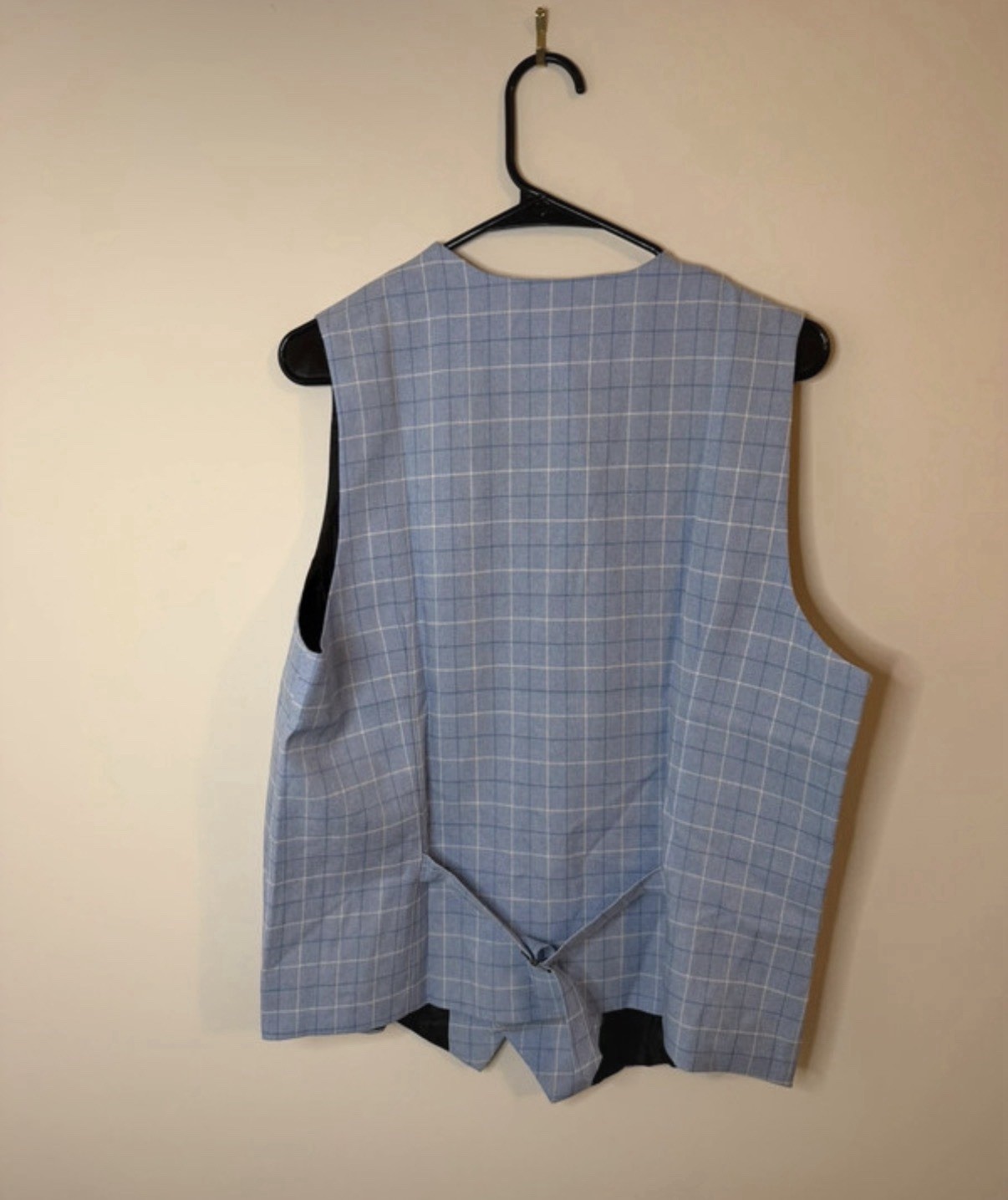 Light Blue Windowpane Tailored Vest – Modern Formal Wear