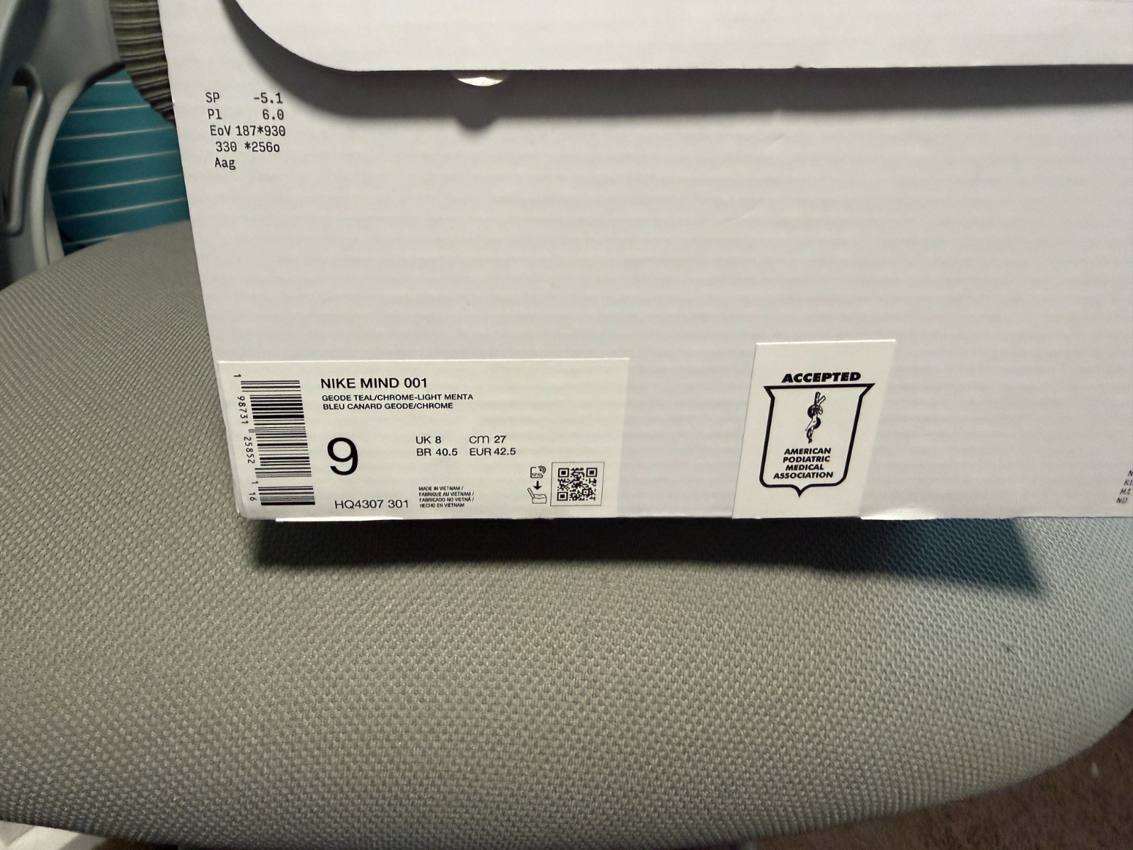 Nike Mind 001 Teal Geode Size 9 Men’s