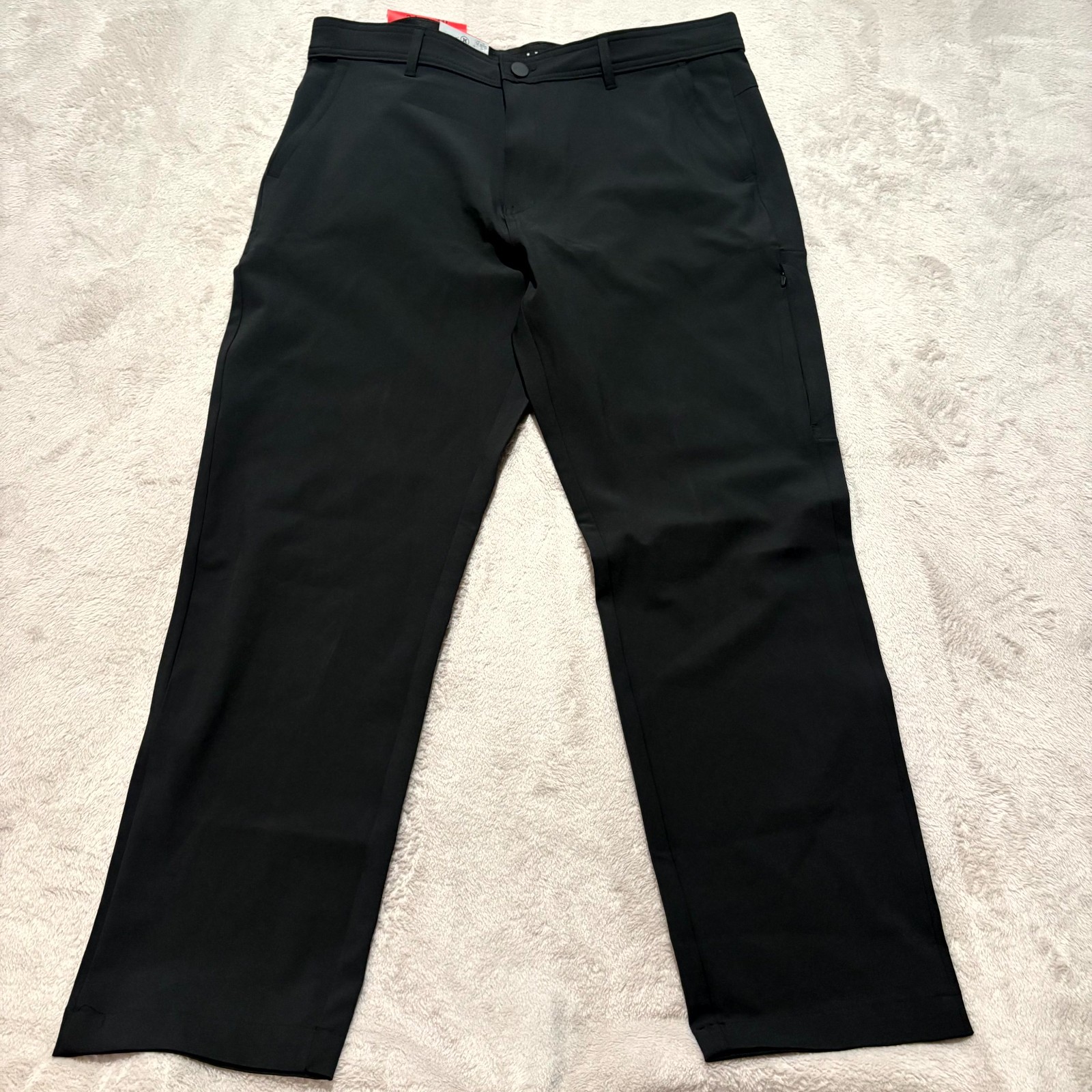 Hurley Performance Chino Tech Pants Mens 34×30 Black Flat Front Water Repellent