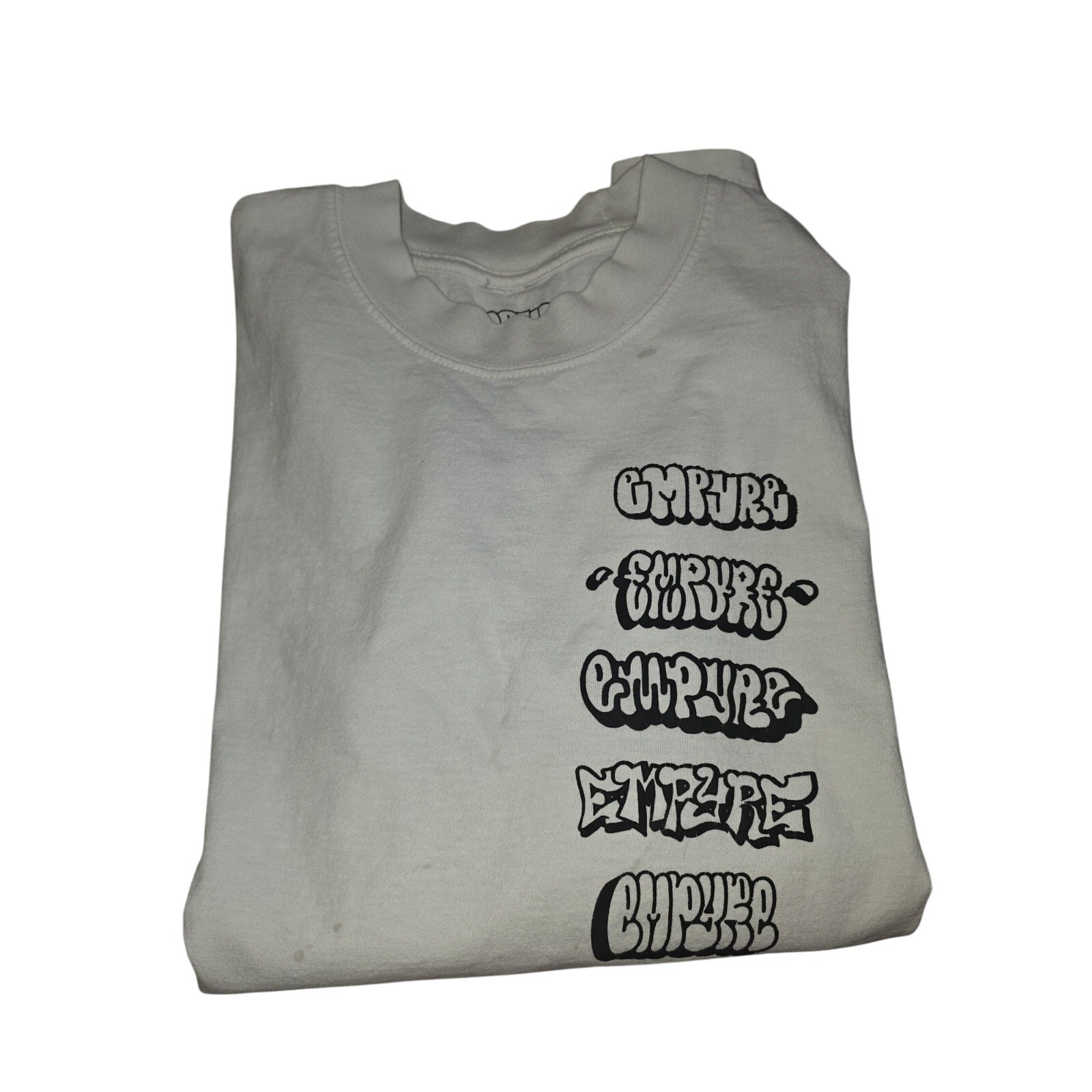 Empyre Men’s White Long Sleeve Graphic T Shirt Size Large Skate Streetwear