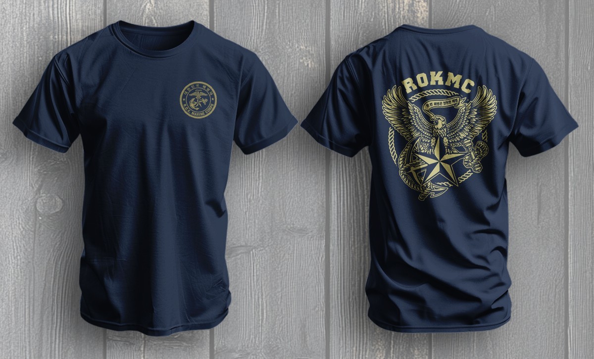 Republic of Korea Marine Corps ROKMC Eagle Emblem Military T-Shirt Tee