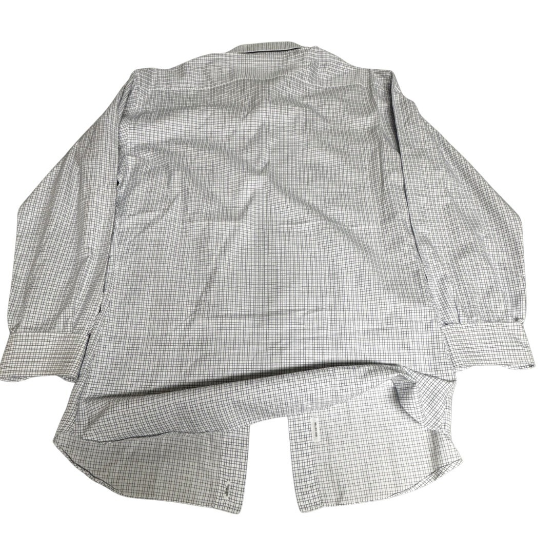 Brioni Dress Shirt Men’s 16.5 White Blue Check Luxury Cotton