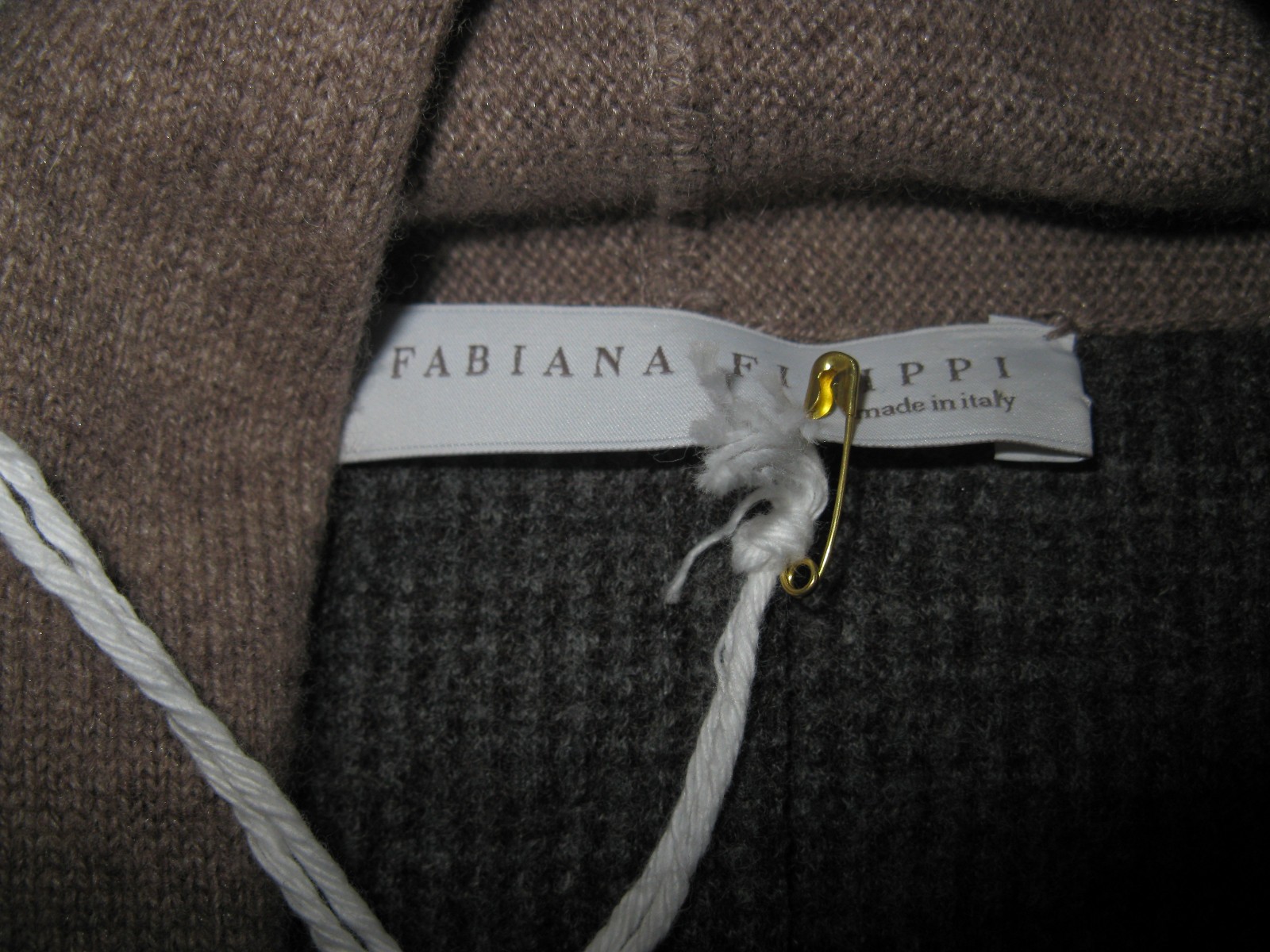 NWT FABIANA FILIPPI Gray Wool Coat with Leather Buckle Size IT46