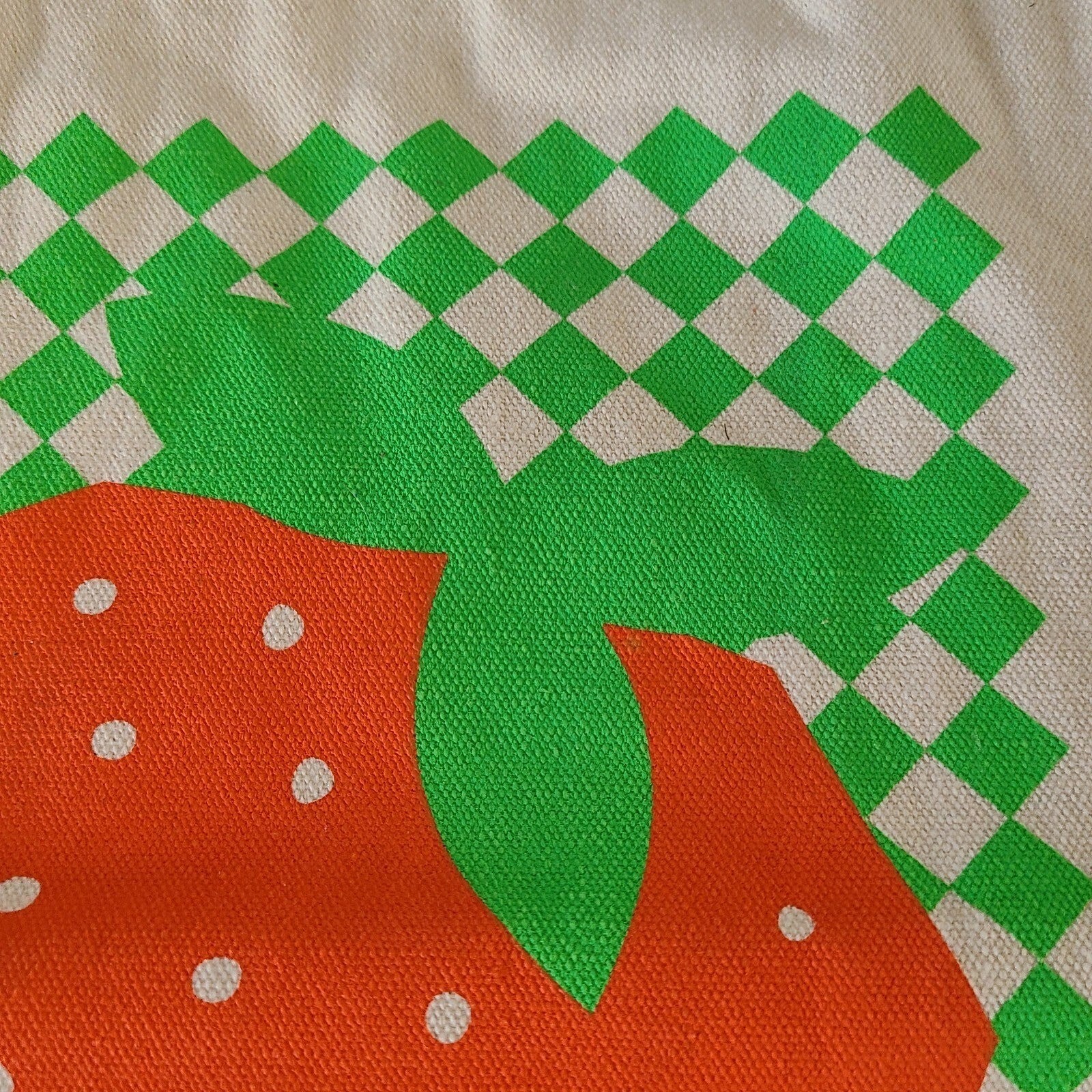 Gucha Gucha Orange Apelsin Tote Heavyweight Cotton Hand Screen Printed New