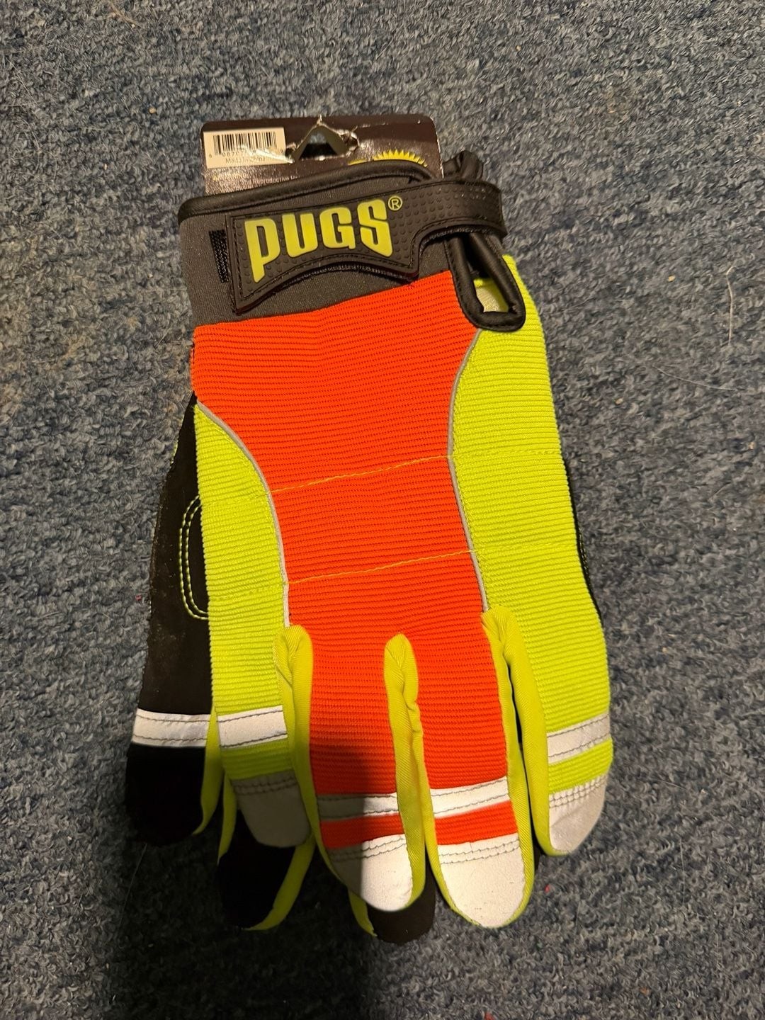 Item #2000 – Pugs Safety Reflective Gloves with Adjustable Strap, Size Large
