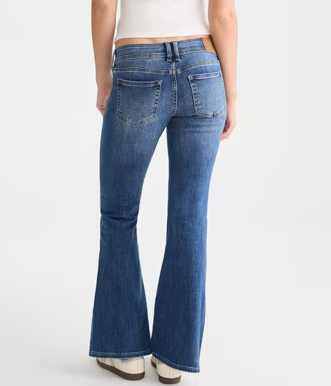 Aeropostale Low Rise Flare Jeans Short/Regular Size 000-20