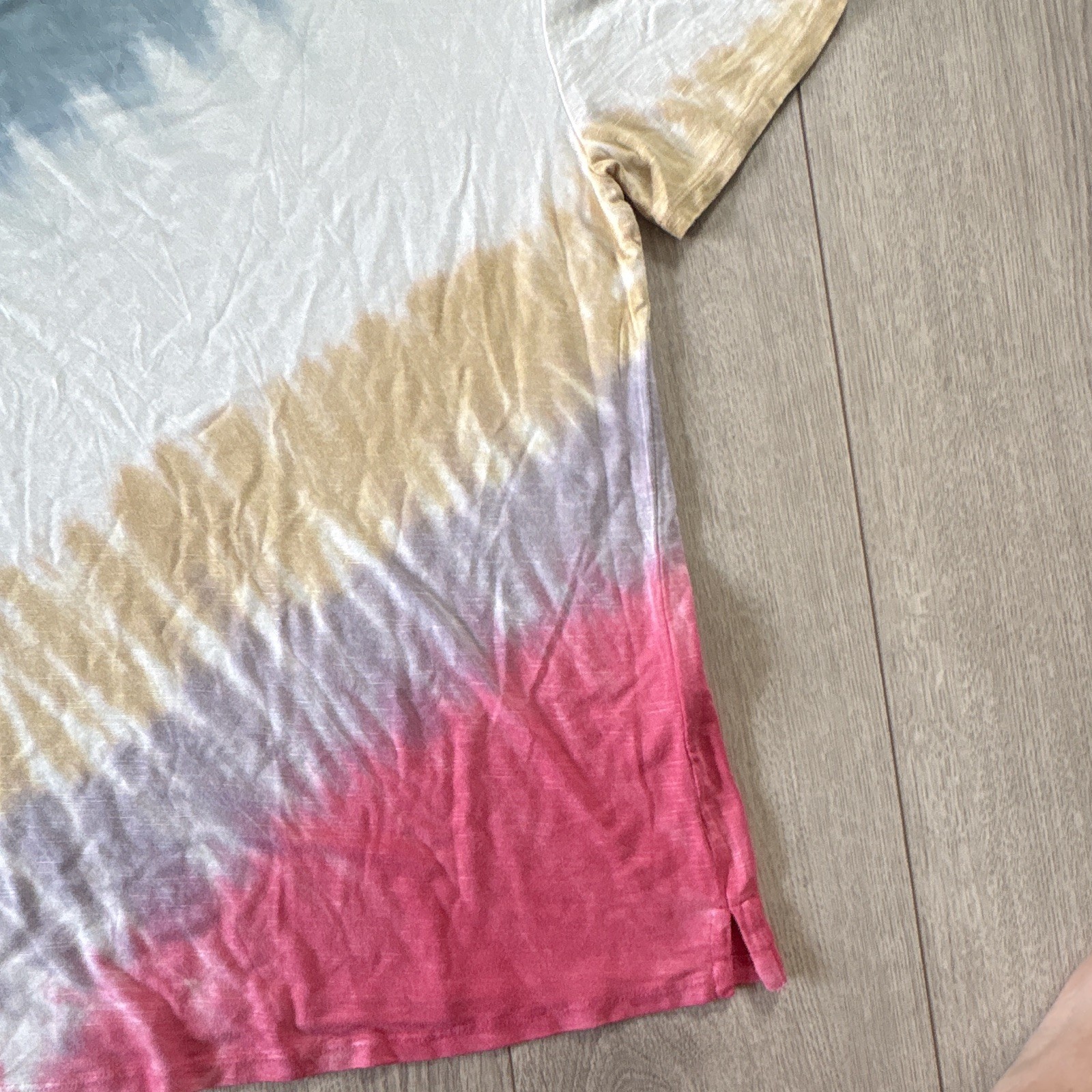 247 by maurices Multicolor Tie Dye Short Sleeve Crew Neck Basic T-Shirt XS
