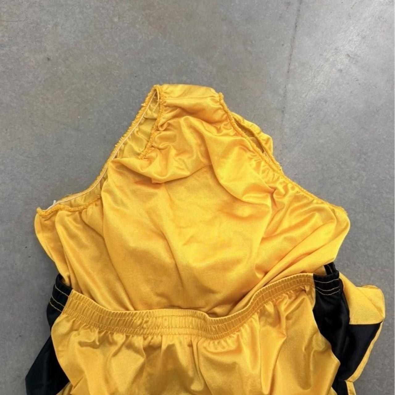 Vintage Cobblestones Central Middle School Cross Country Track Shorts Yellow Bla