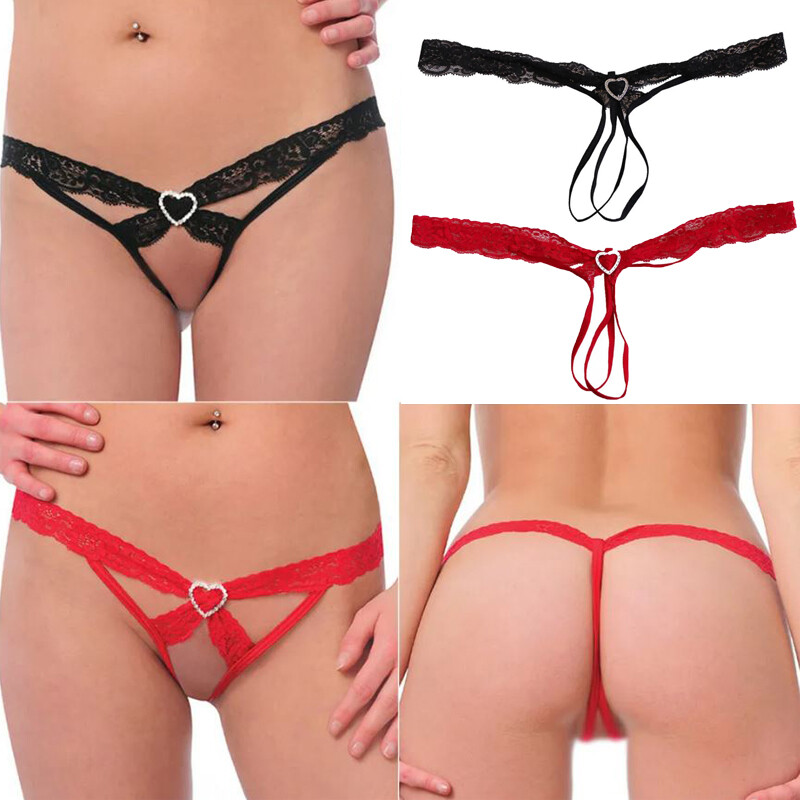 2 Pack Lot Sexy Womens See Through Underwear Panties G-String Thongs Lingeries