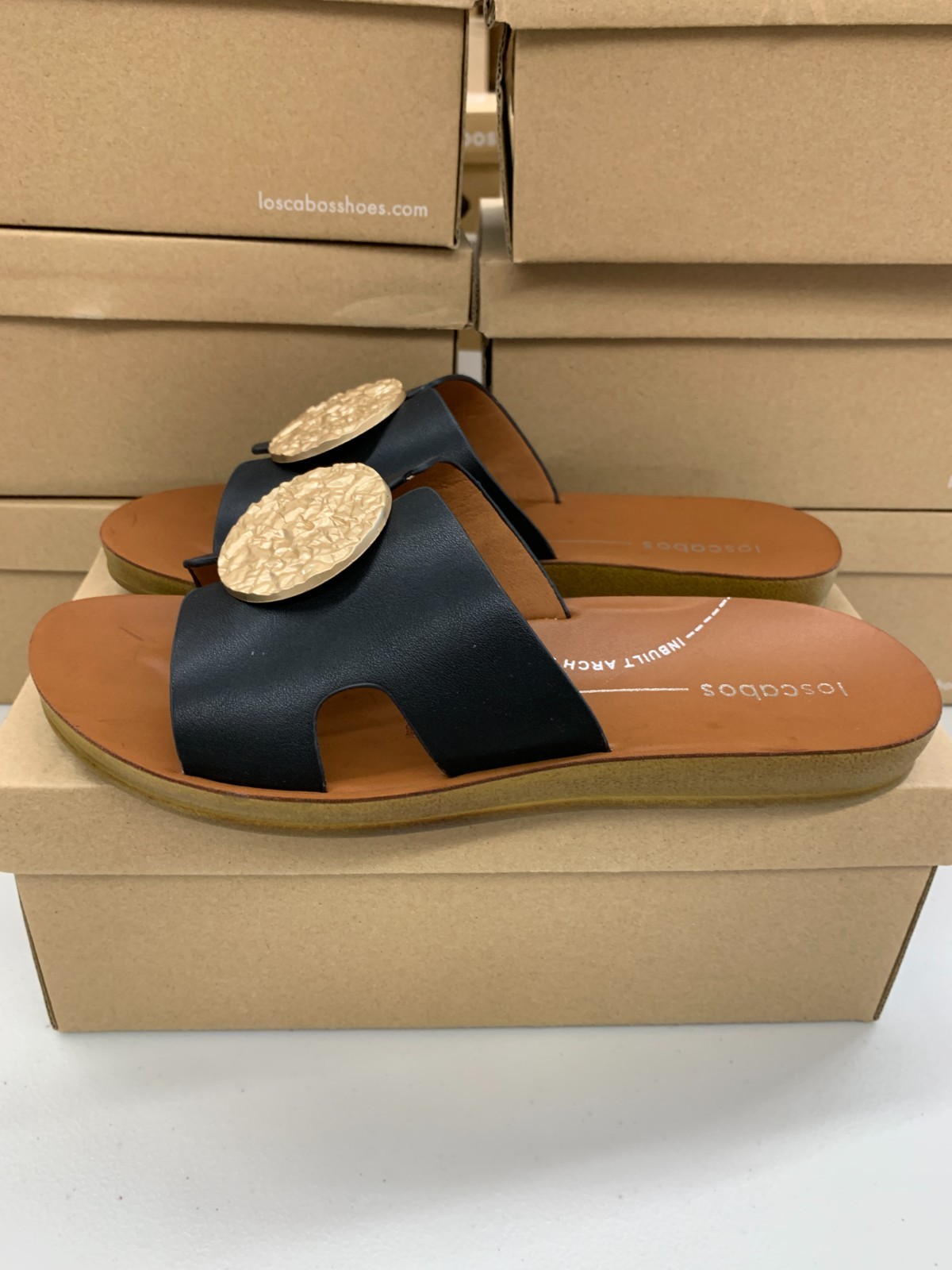 Los Cabos Hero Black Slide Metal Ornament Women’s 37 38 39 40 41