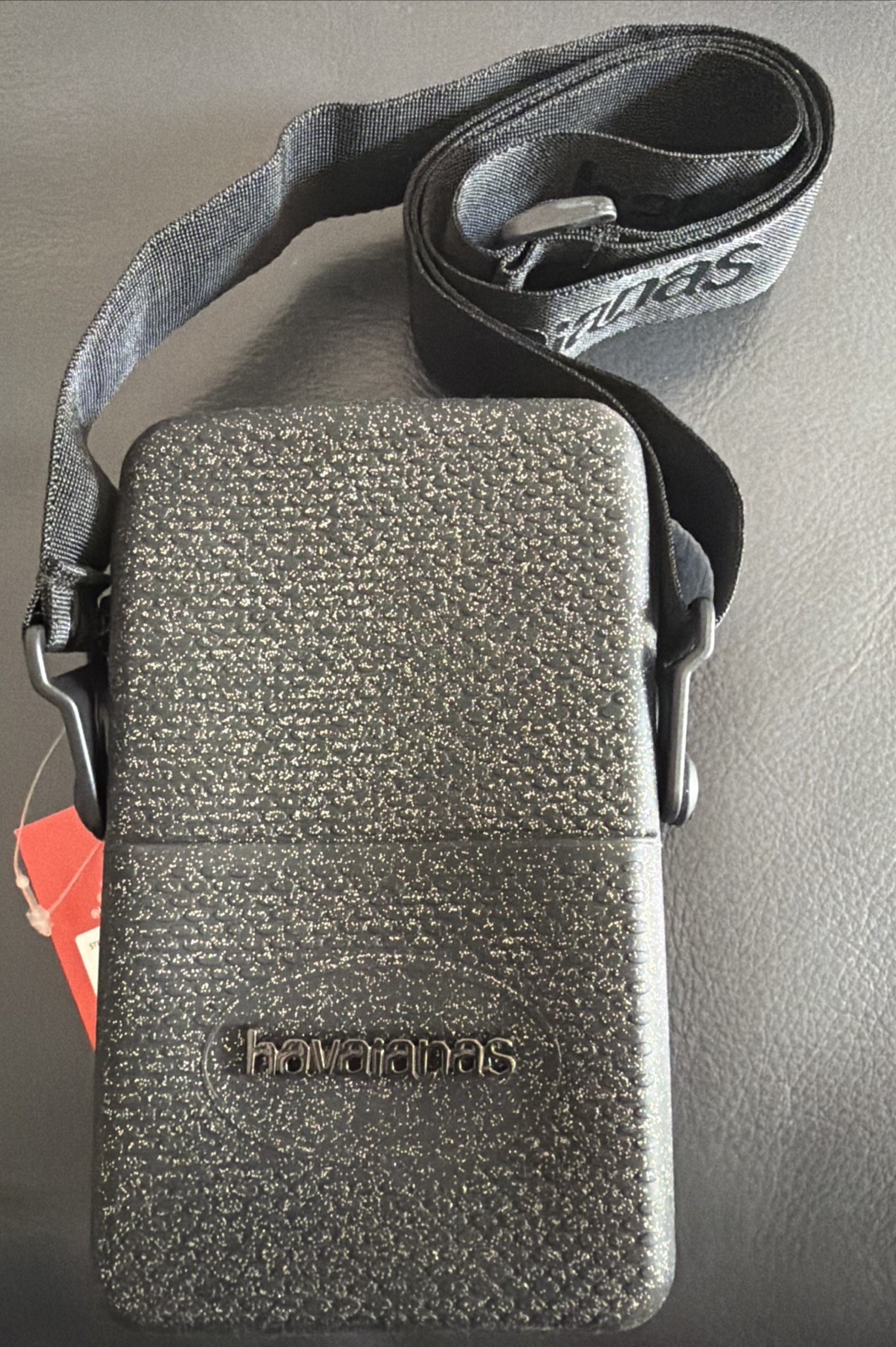 Havaianas Street Bag Black Glitter- Adjustable Strap NWT