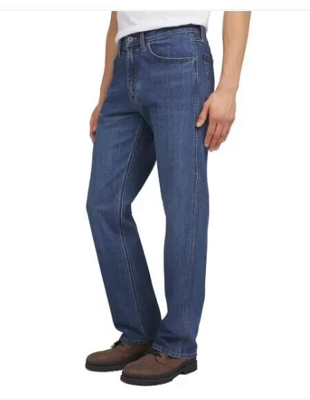 Wrangler Men’s Regular Fit Regular at Seat & Thigh Pants, Blue, Size 38X32