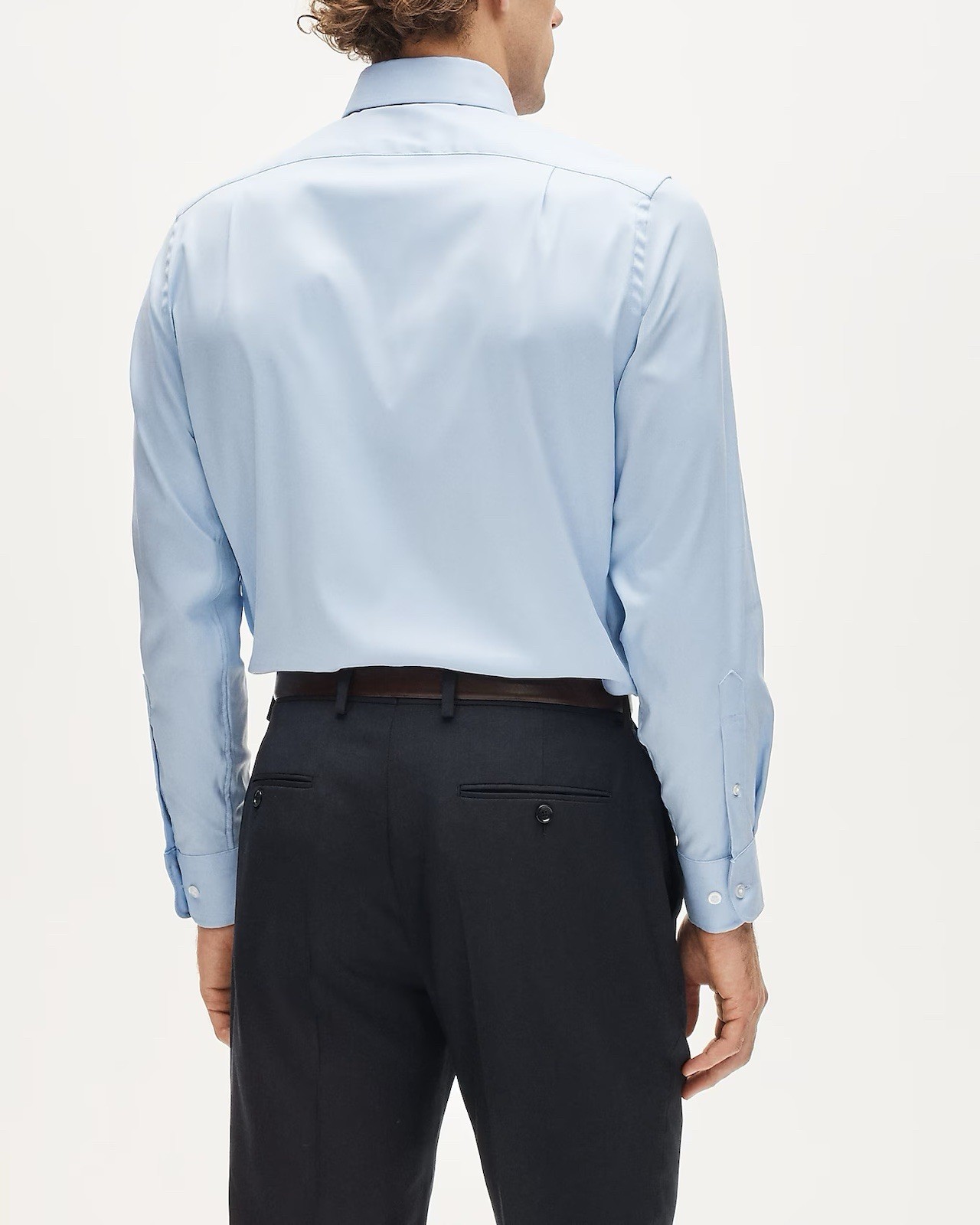 J. CREW Bowery Slim Performance Stretch Dress Shirt in Blue Size L CA351