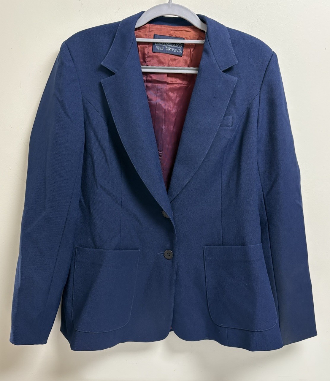 Levi Strauss Vintage Women’s Blazer Size 12 Navy Tailored Jacket