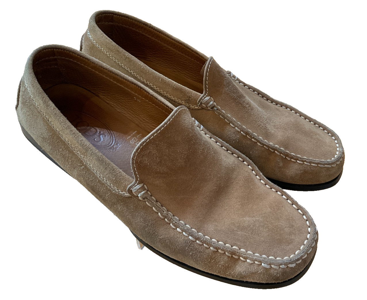 Tod’s Men’s Suede Camel Driving Loafers/Moccasins Made in Italy Sz 9.5 (US 11)
