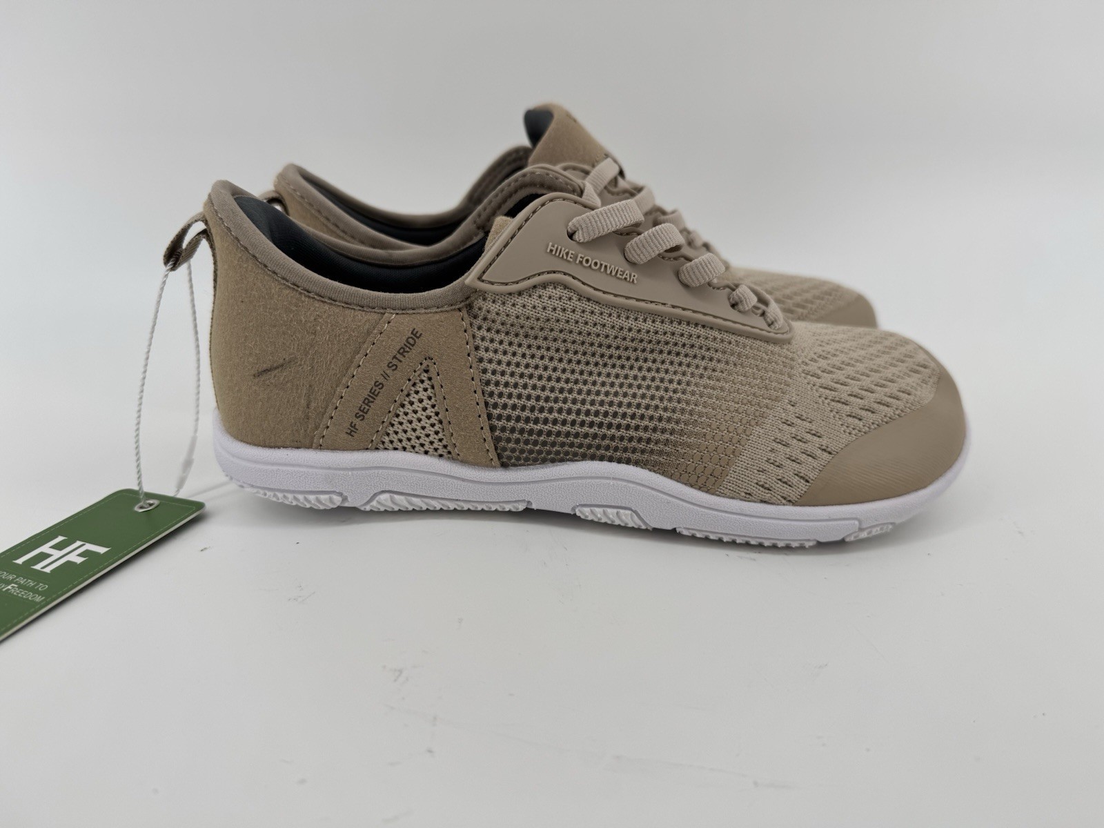 NWT Hike Footwear HF Stride Beige Barefoot Sneaker Unisex EU 36 W6 M4