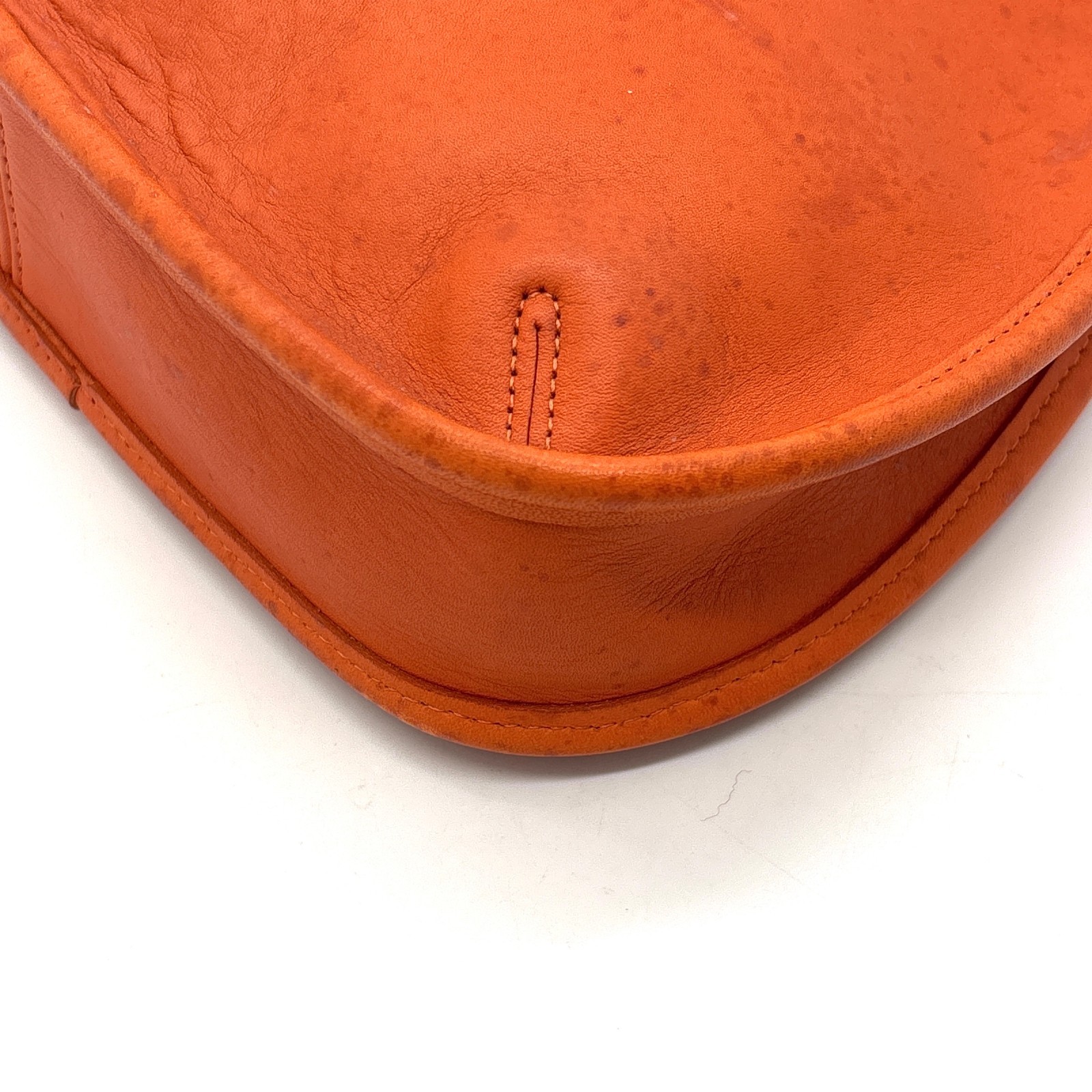 Coach Vintage 9027 Ergo Leather Hobo Bag Orange Made in USA From Japan