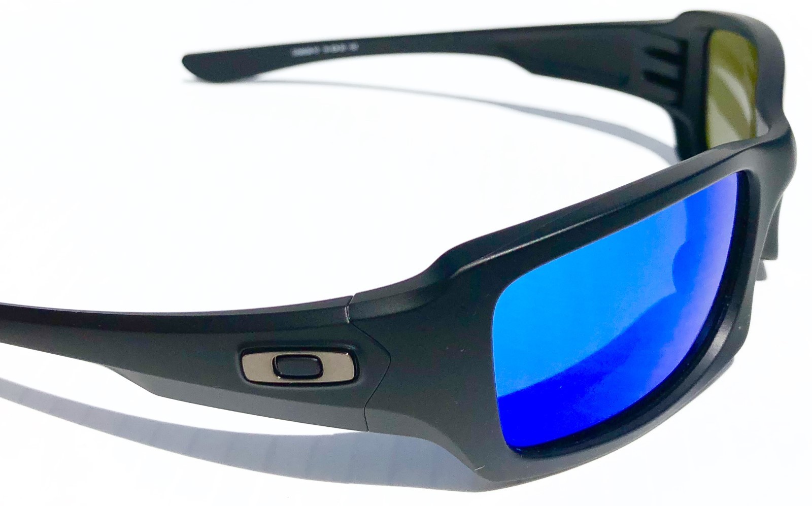 NEW Oakley FIVES Squared Matte Black w POLARIZED Galaxy BLUE Sunglass 9238
