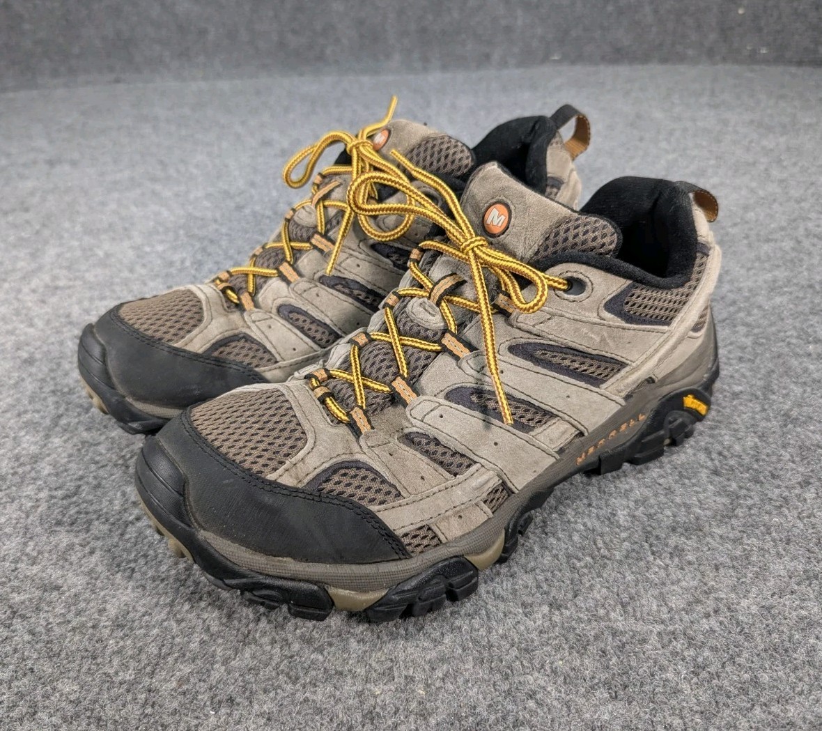 Merrell Moab 2 Mens Size 8.5 Wide Waterproof Shoe Brown Hiking Trail Vibram