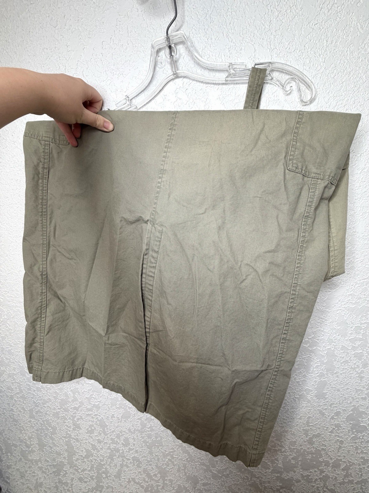 Vintage Faded Glory Khaki Overall Dress Women’s Size M Jumper Long Cottagecore