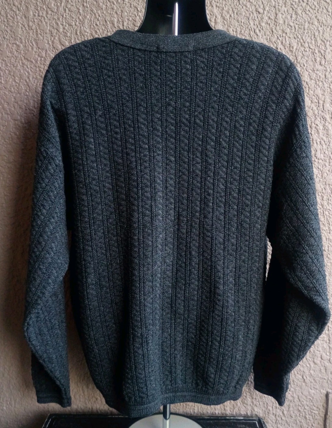 Vintage David Taylor Men’s Heavy Cable Knit Cardigan Made In USA Sweater, L