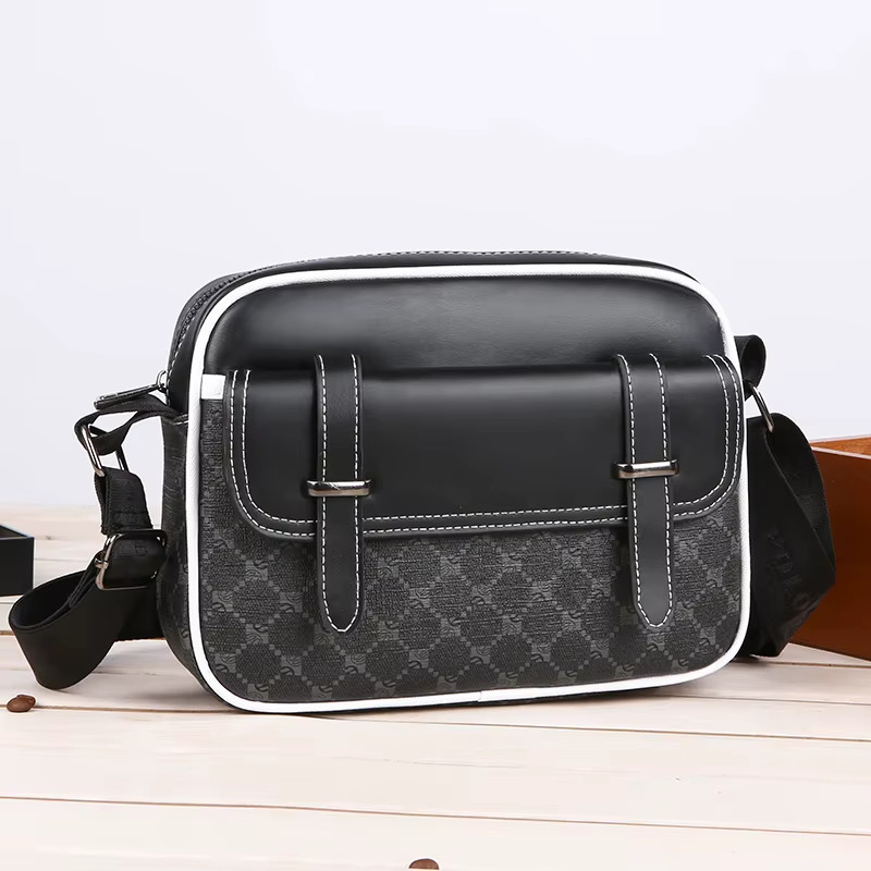Fashion Casual Men Small Shoulder Bag Durable Soft PU Leather Men’S Messenger Ba