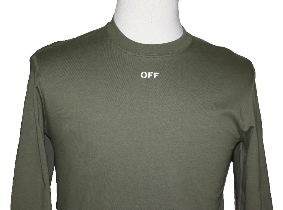 NEW Off-White Moss Stamp Skate Logo Crewneck Made in Portugal Sz L NWT $425