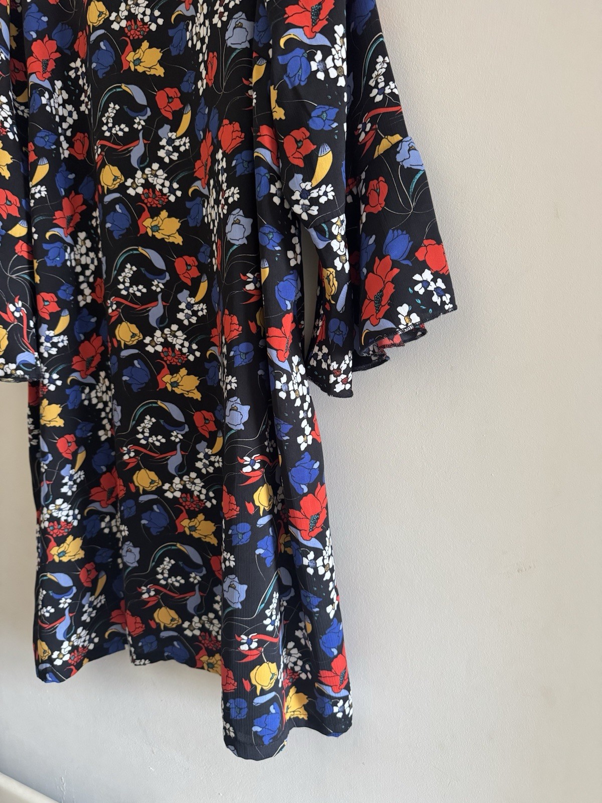 Women’s Yumi black floral summer shift dress Size 20 Great Condition