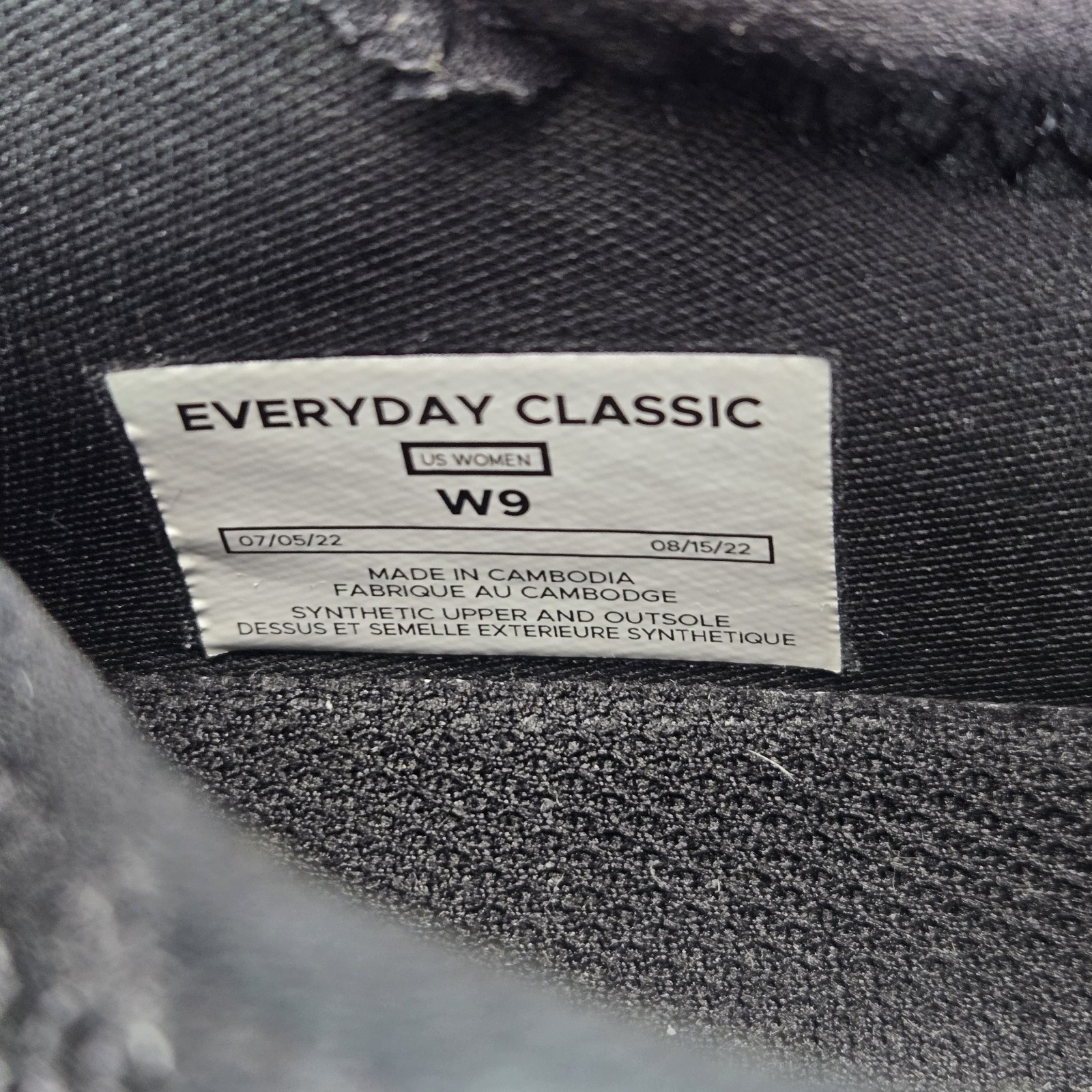 Vessi Everyday Classic Womens Size 9 Waterproof Shoes Sneakers All Black