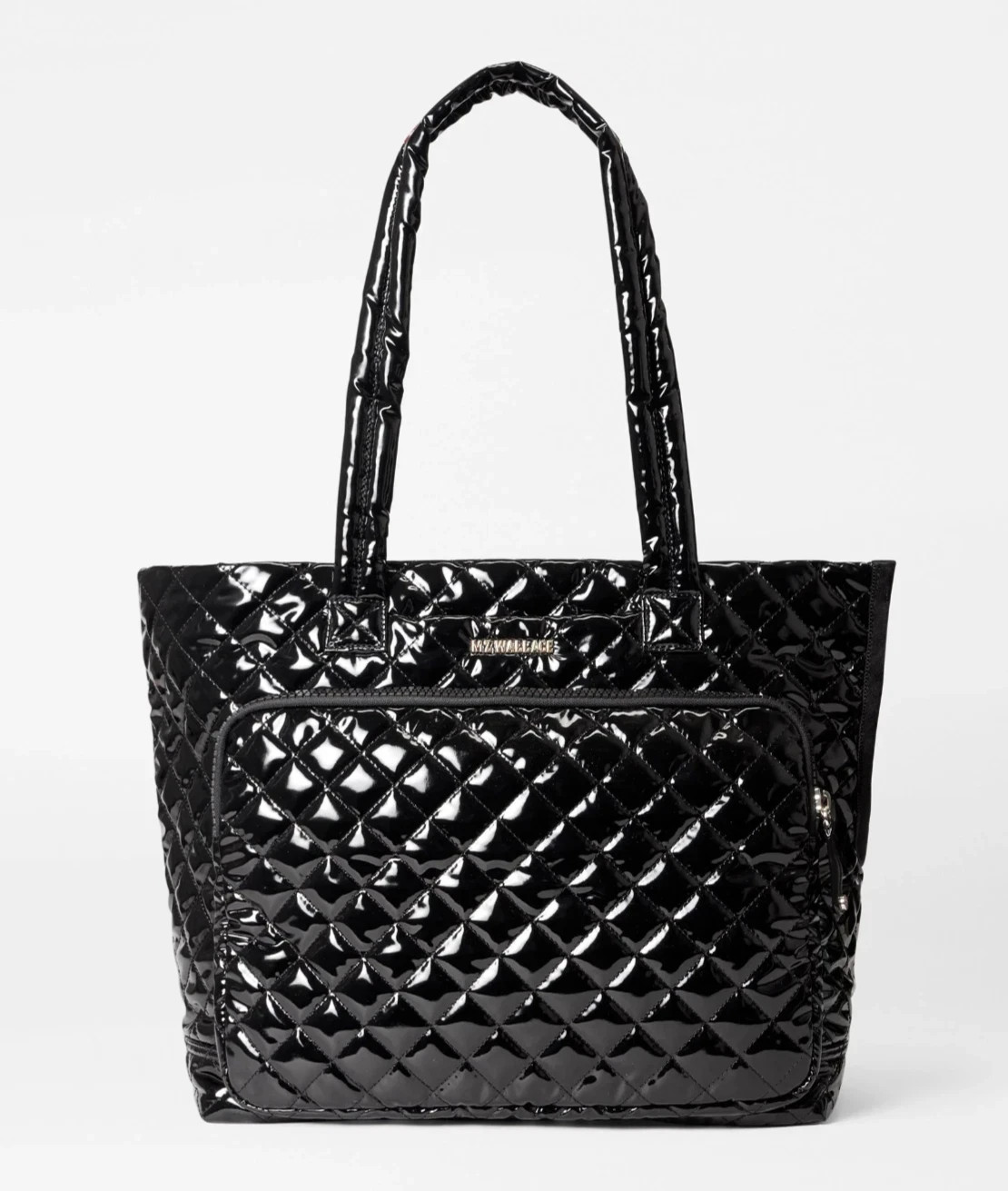 MZ WALLACE Metro Dog Carrier Tote Shoulder Bag ~NWT~ Quilted Black Lacquer