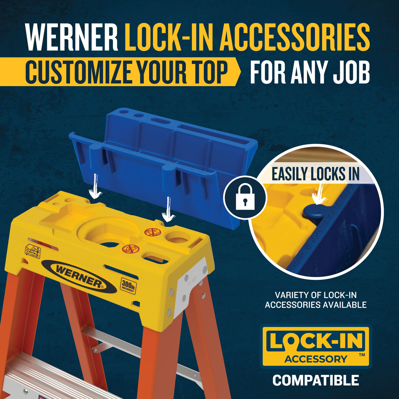 Werner NXT1A 6-ft ( 10-ft Reach Height ) Fiberglass Type 1A – 300 lbs. Lo|126761