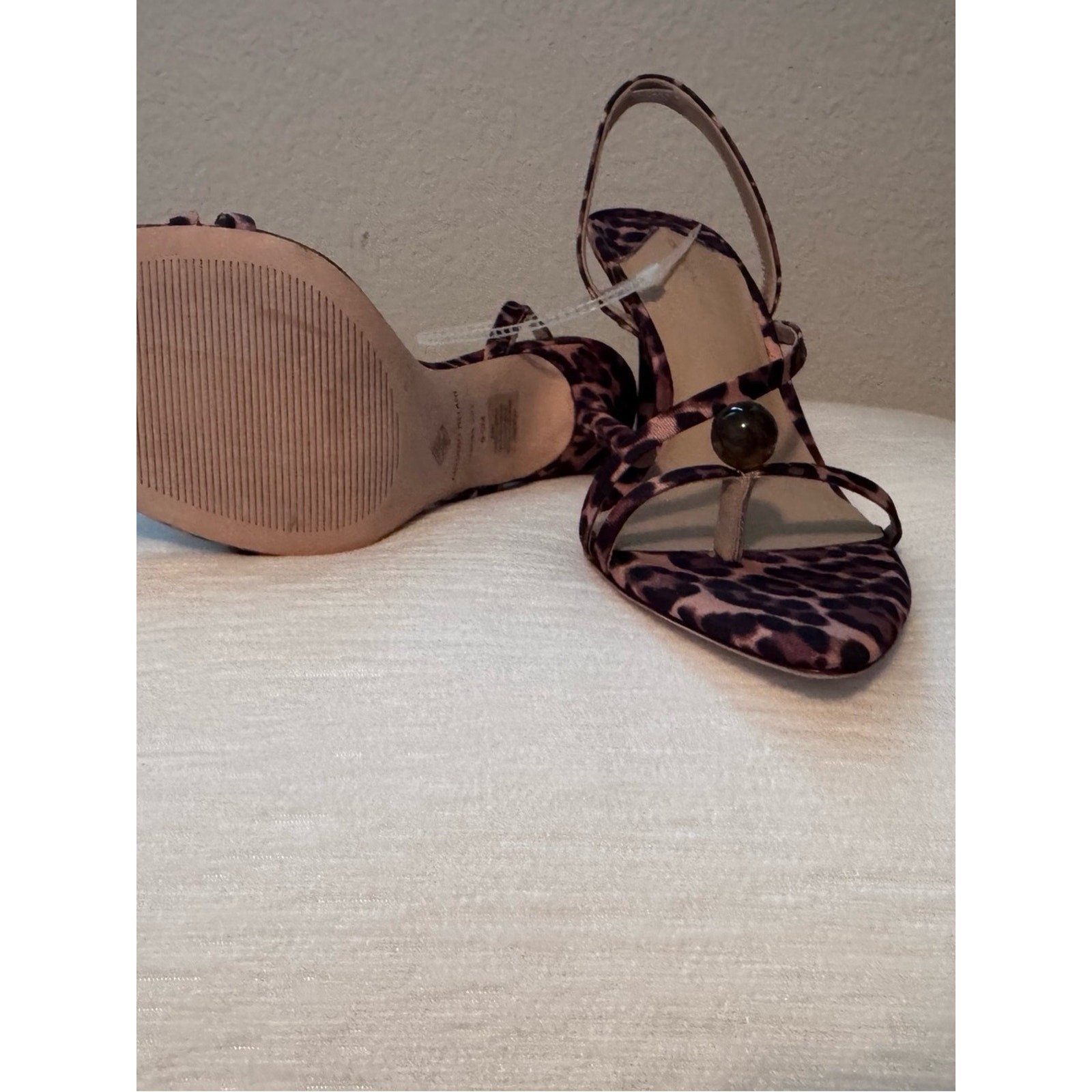 ANTONIO MELANI Brown Leopard Print Pointed Toe Slingbacks/ NEVER WORN