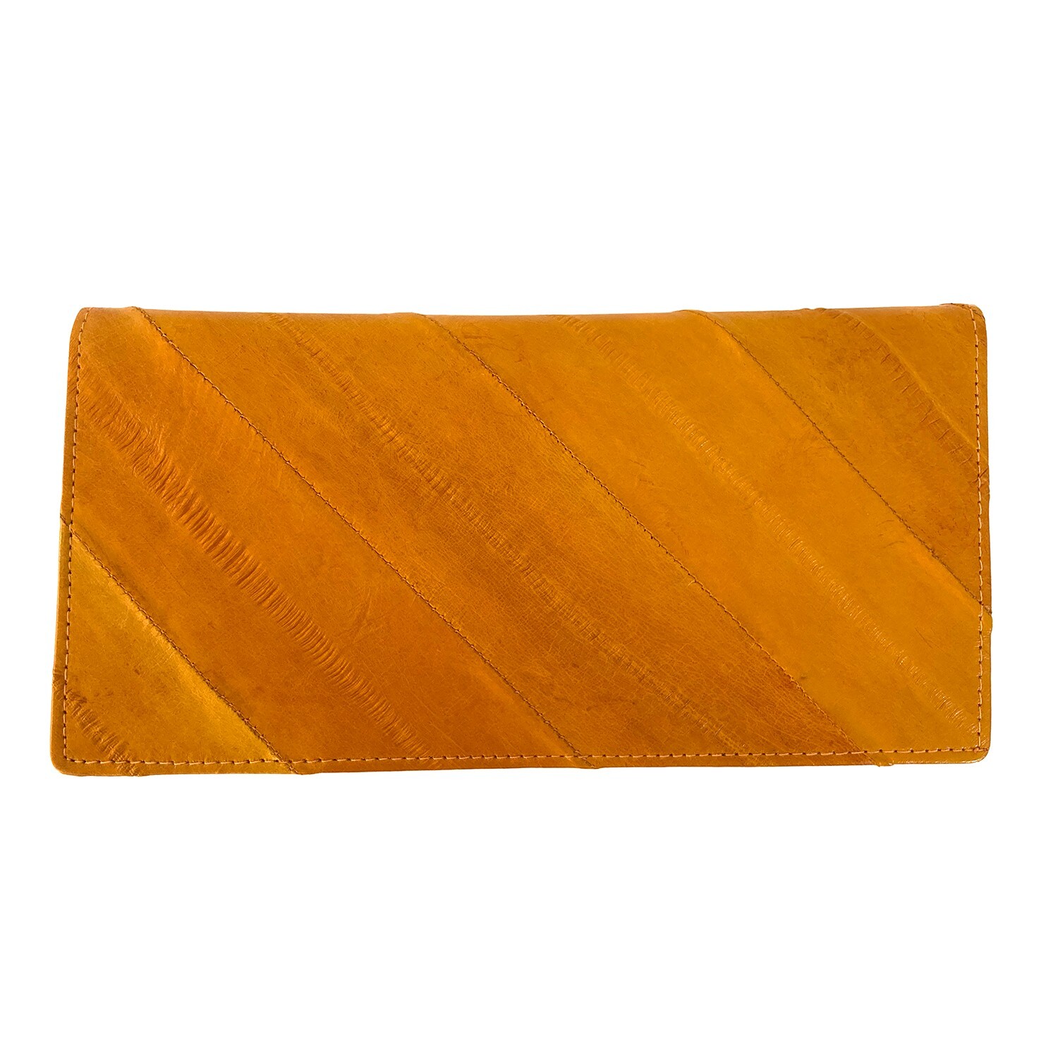 Genuine Eel Skin Wallet Coin Purse Slim Wallet Bifold Purse – BLACK
