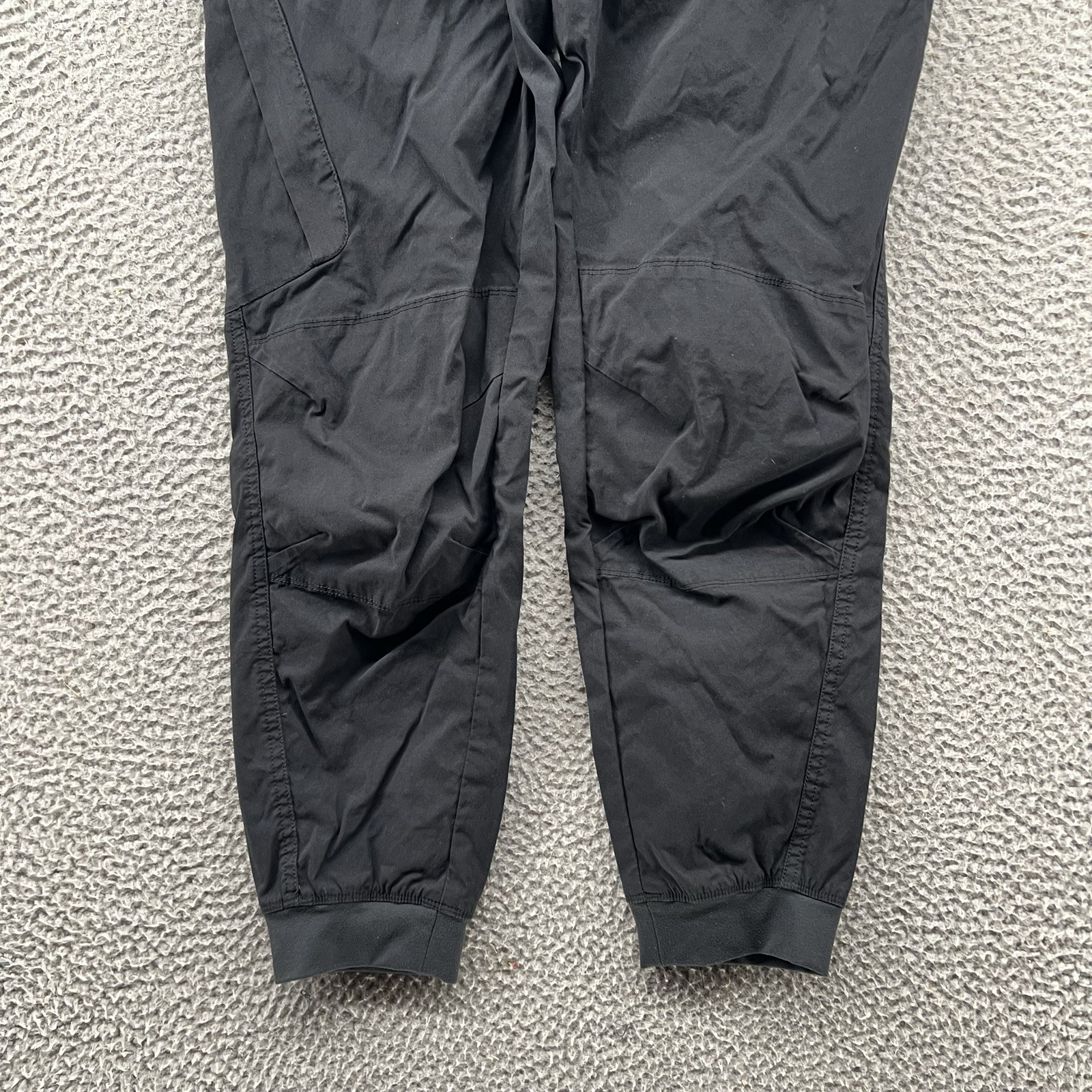 Prana Koen Pants Womens Medium Black Regular Fit Nylon Stretch Hiking Sweatpants
