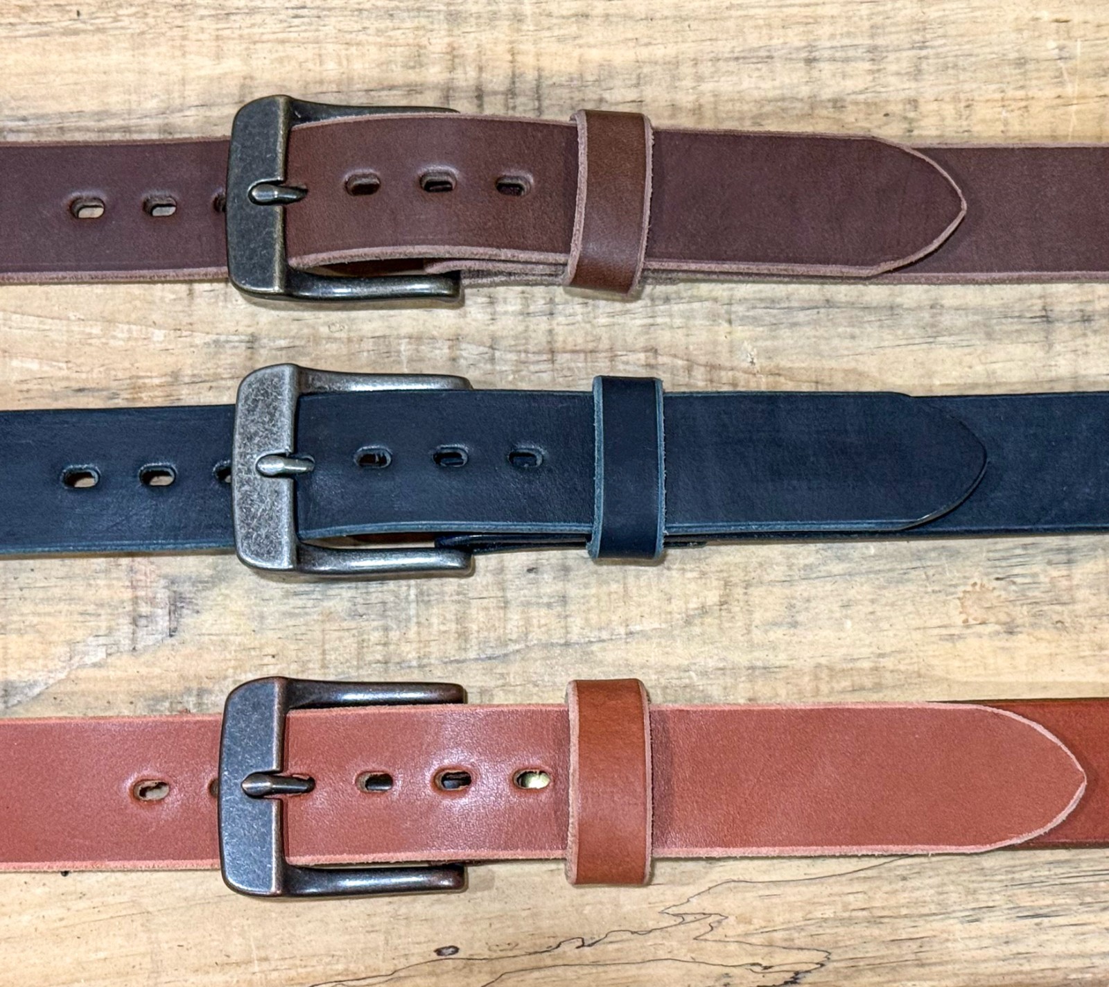 Men’s Full Grain Leather Belt – 1.5” Veg Tanned Cowhide, Heavy-Duty, Made in USA