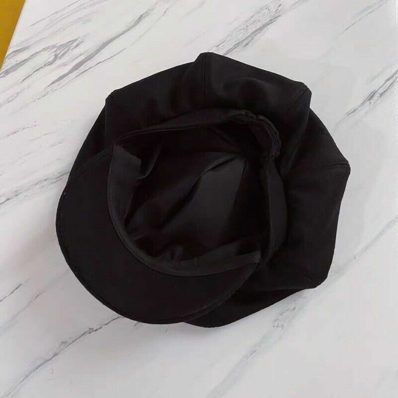 Lady Hat Cap Beret Wool Blend Newsboy Gatsby Flat Oversized Black Fashion Casual