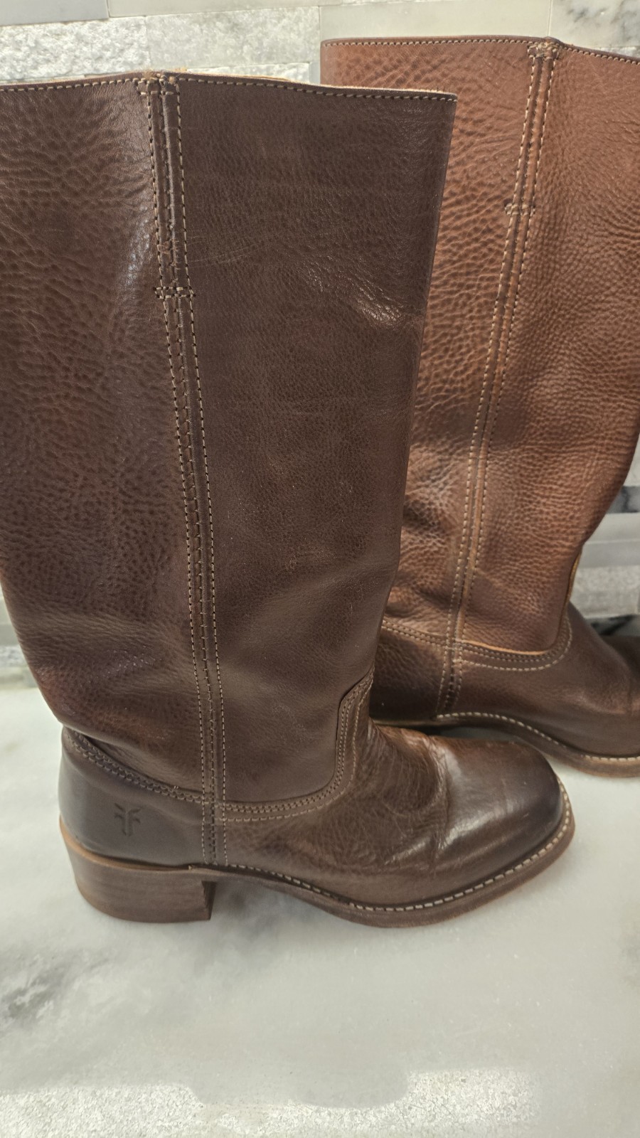 Frye Campus 14L Tall Pull On Boots USA Brown Leather Women’s 8.5 M